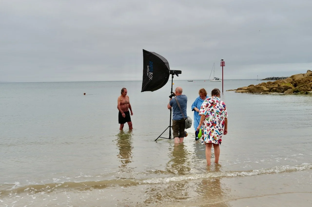 Early Morning Swimmers, a Man Called Neptune and Matching the Shadows