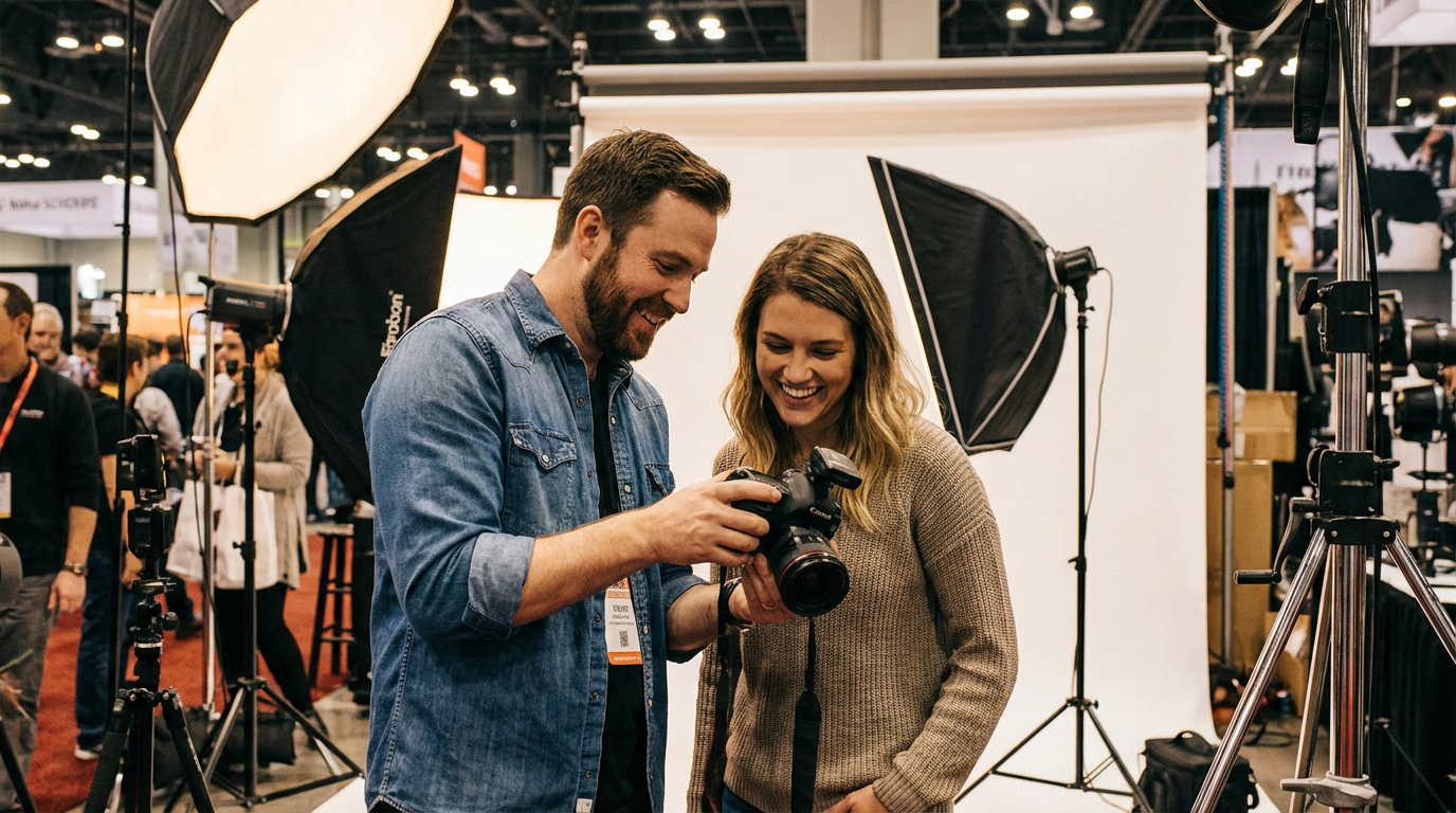 Models at Photography Shows - They're NOT Props!