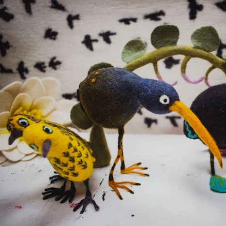 Needle felt a Quirky bird with artist/maker Ruth Packham.