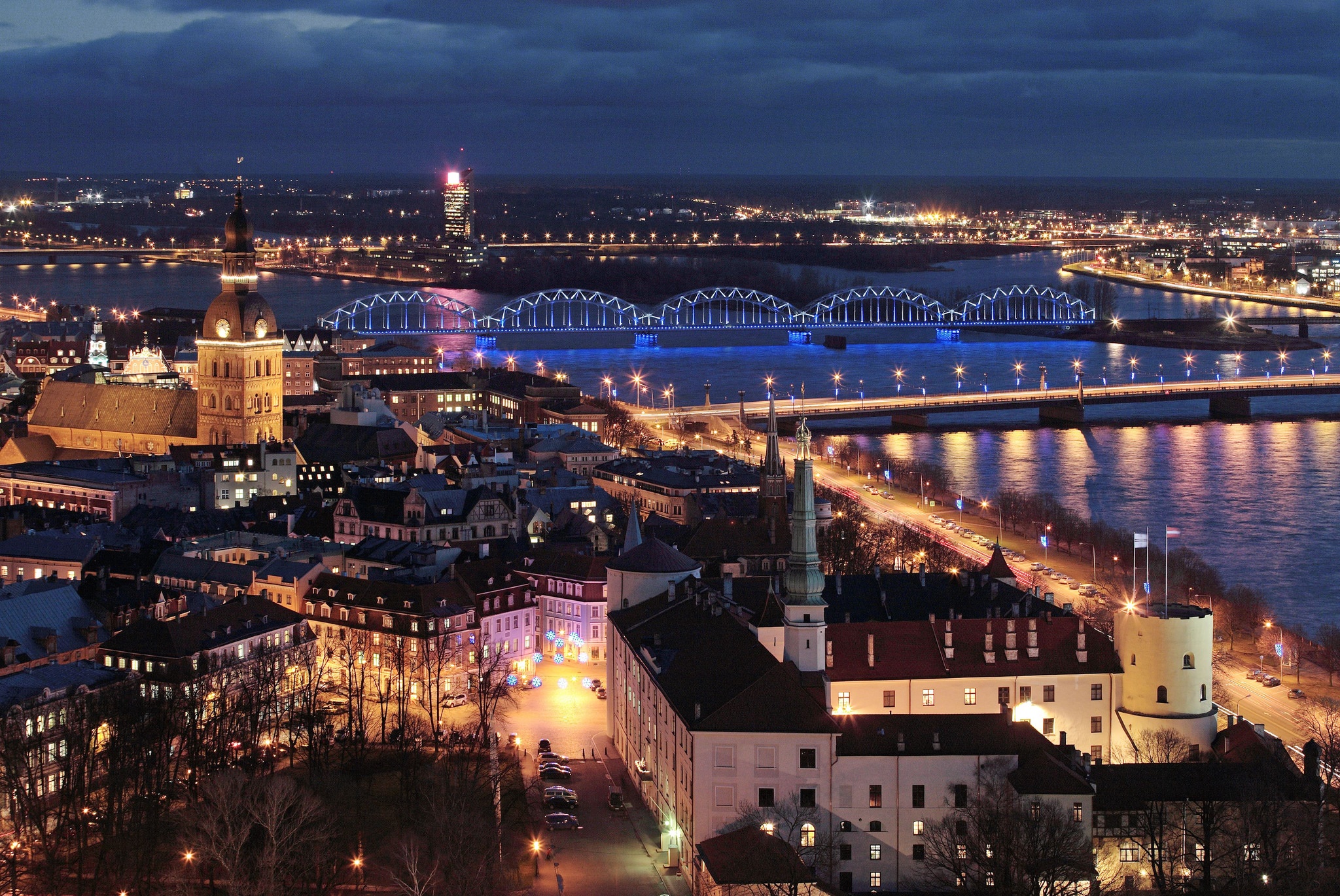 Old Riga in the Night, Aleksandrs Kendovs (Latvian Institute)