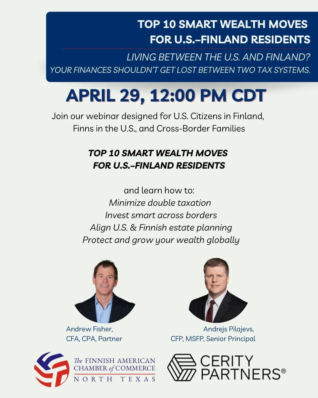 LIVING BETWEEN THE UNITED STATES AND FINLAND?