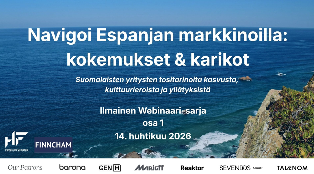 Webinaarisarja alkaa! Osa 1: Navigoi Espanjan markkinoilla - kokemukset &amp; karikot