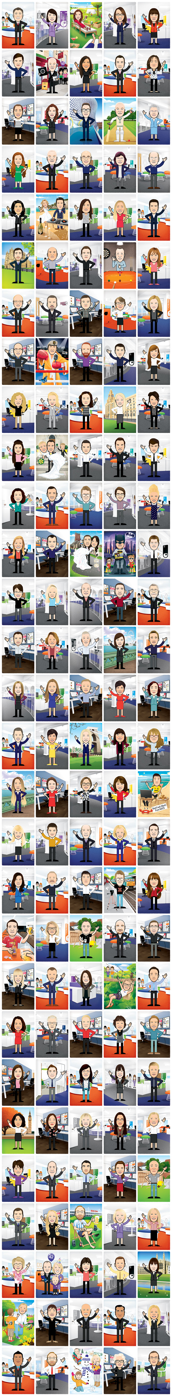 cartoon illustrations of employees