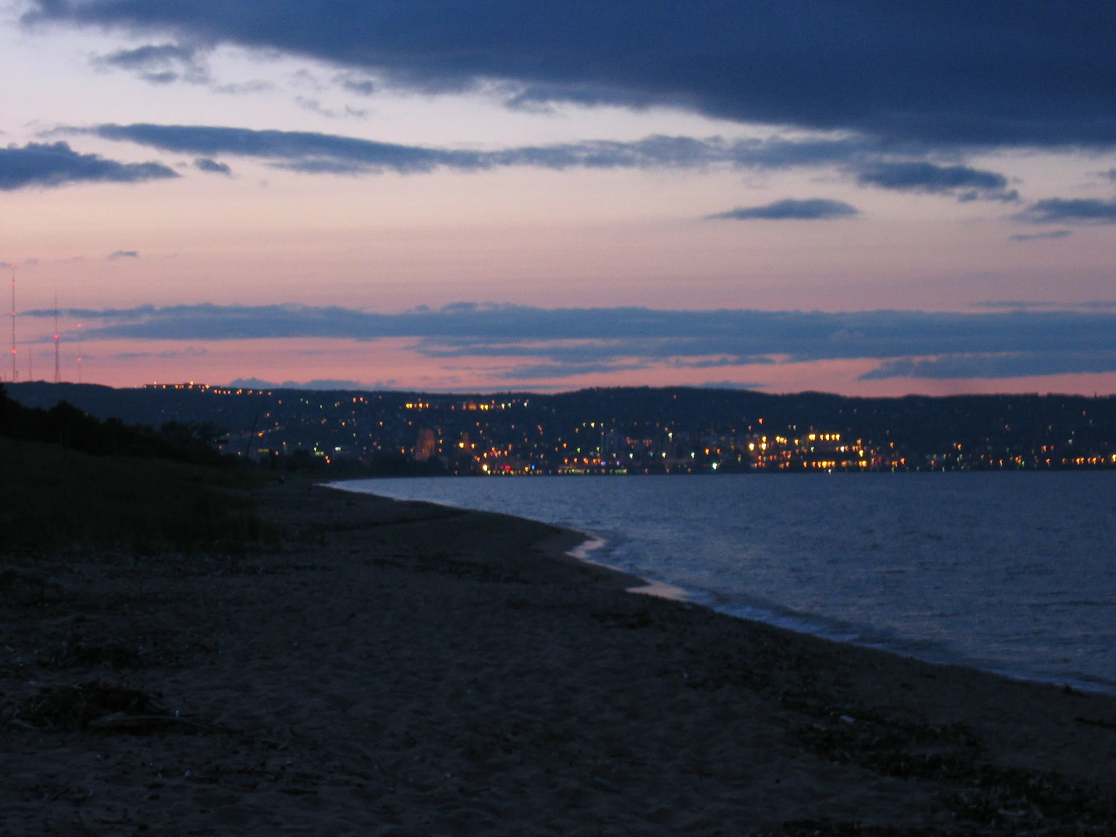 The view of Duluth from Park Point