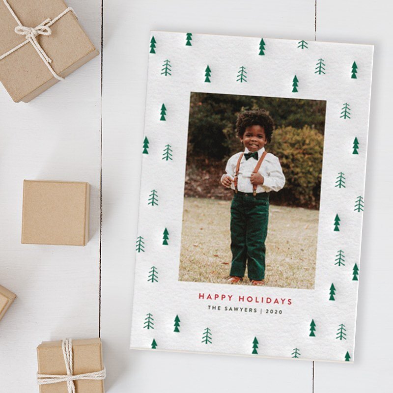 Another @minted card available this year, but this one is #letterpress. 😍These modern tree accents are only available in green, but you can choose between alternate greetings. 🌲🎄Link in bio, and make sure to check the website and snag any holiday 