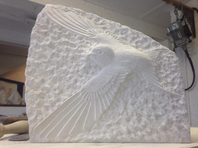 Swallow in Portland stone