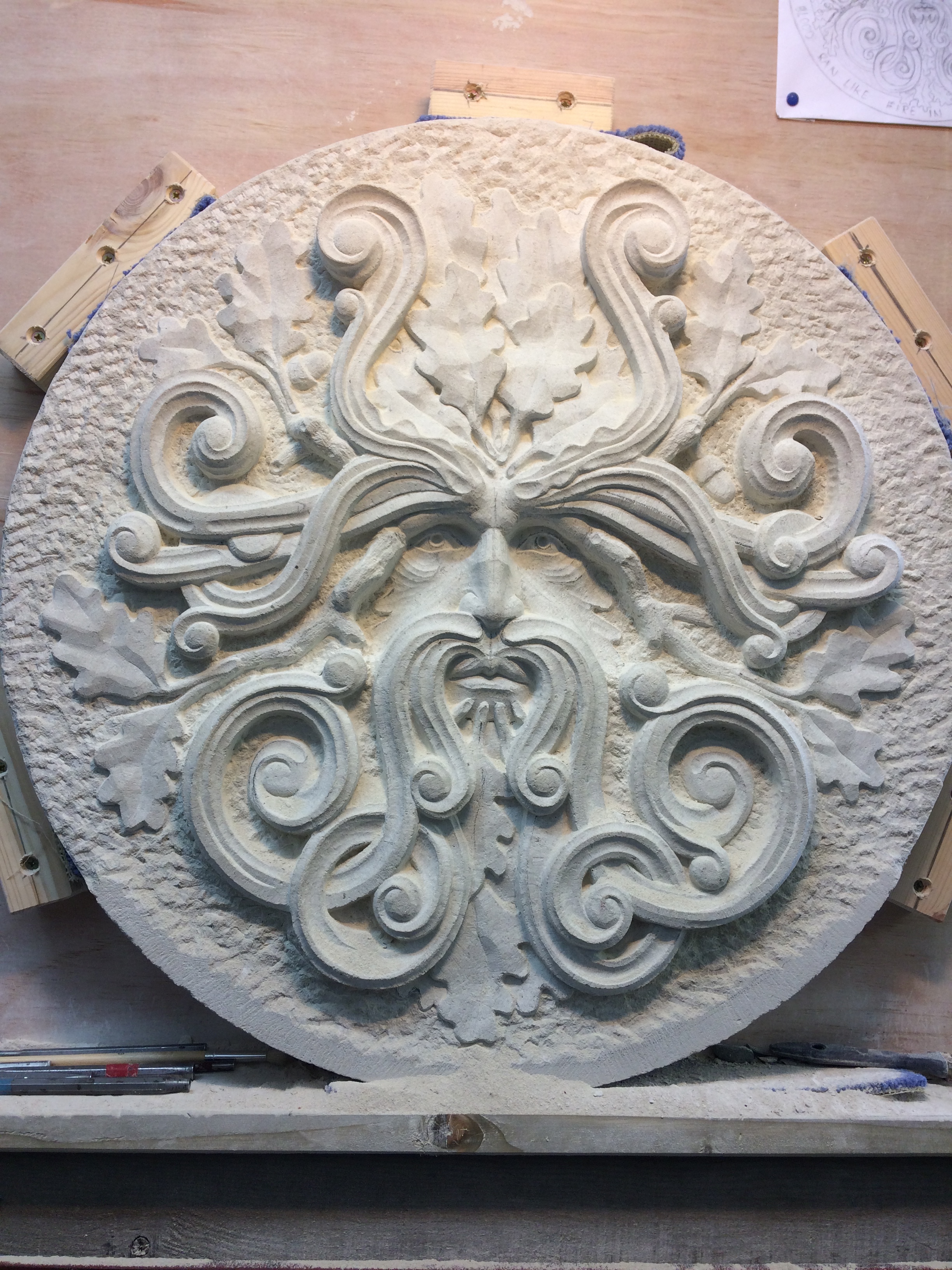 Green man work in progress 