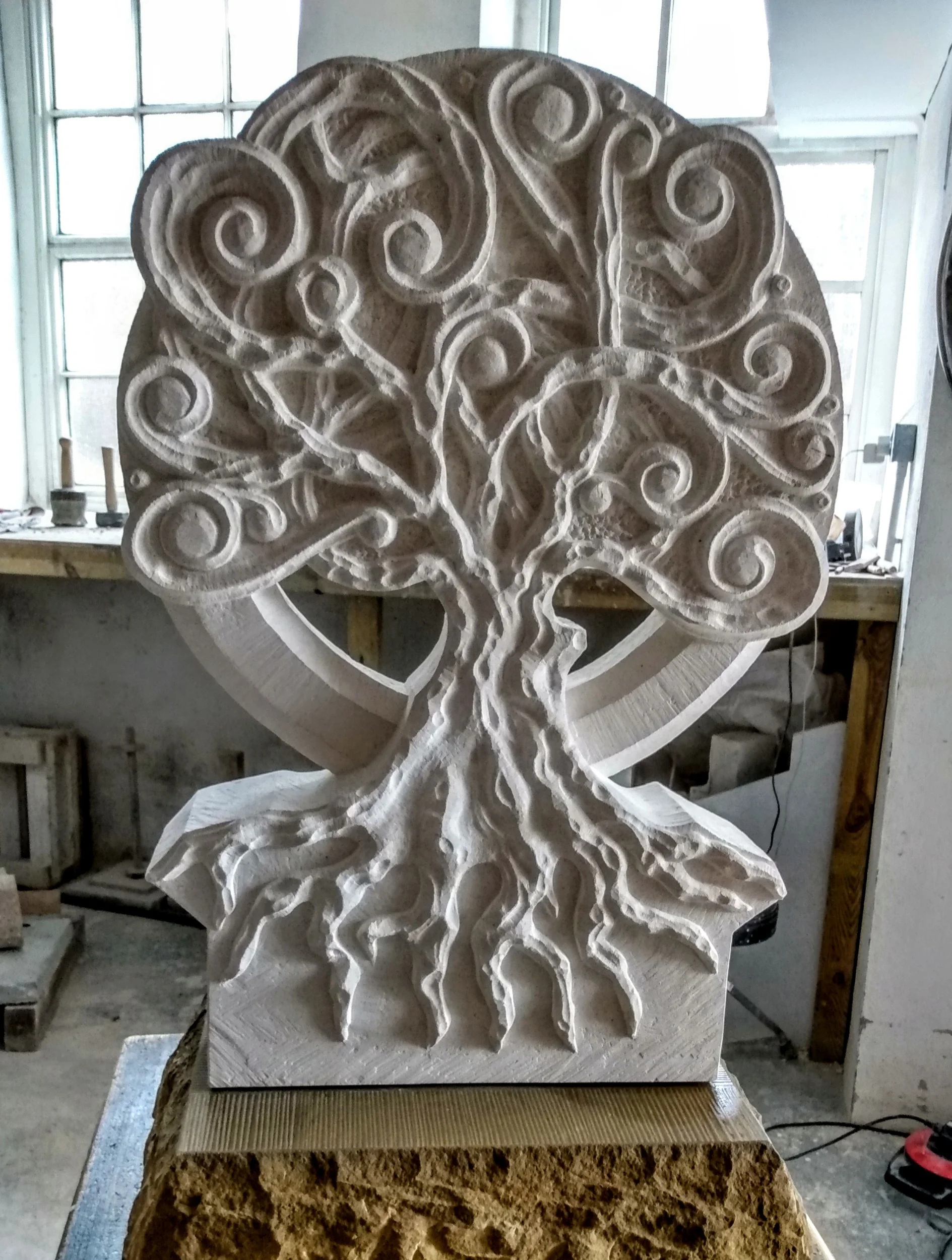 Tree of Life in French Limestone