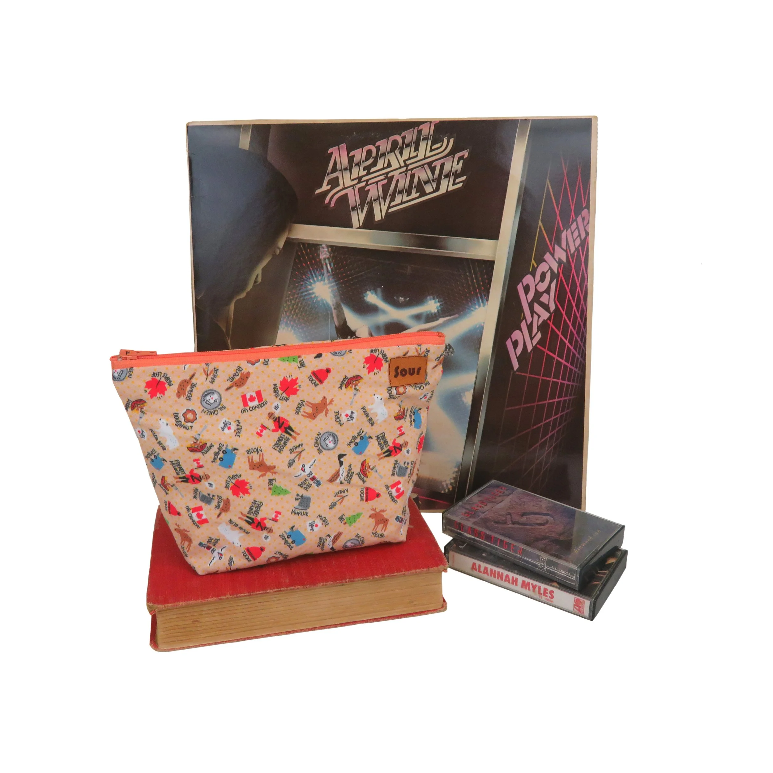 All Tied Up On The Inside// Canadian Themed Print Zipper Pouch