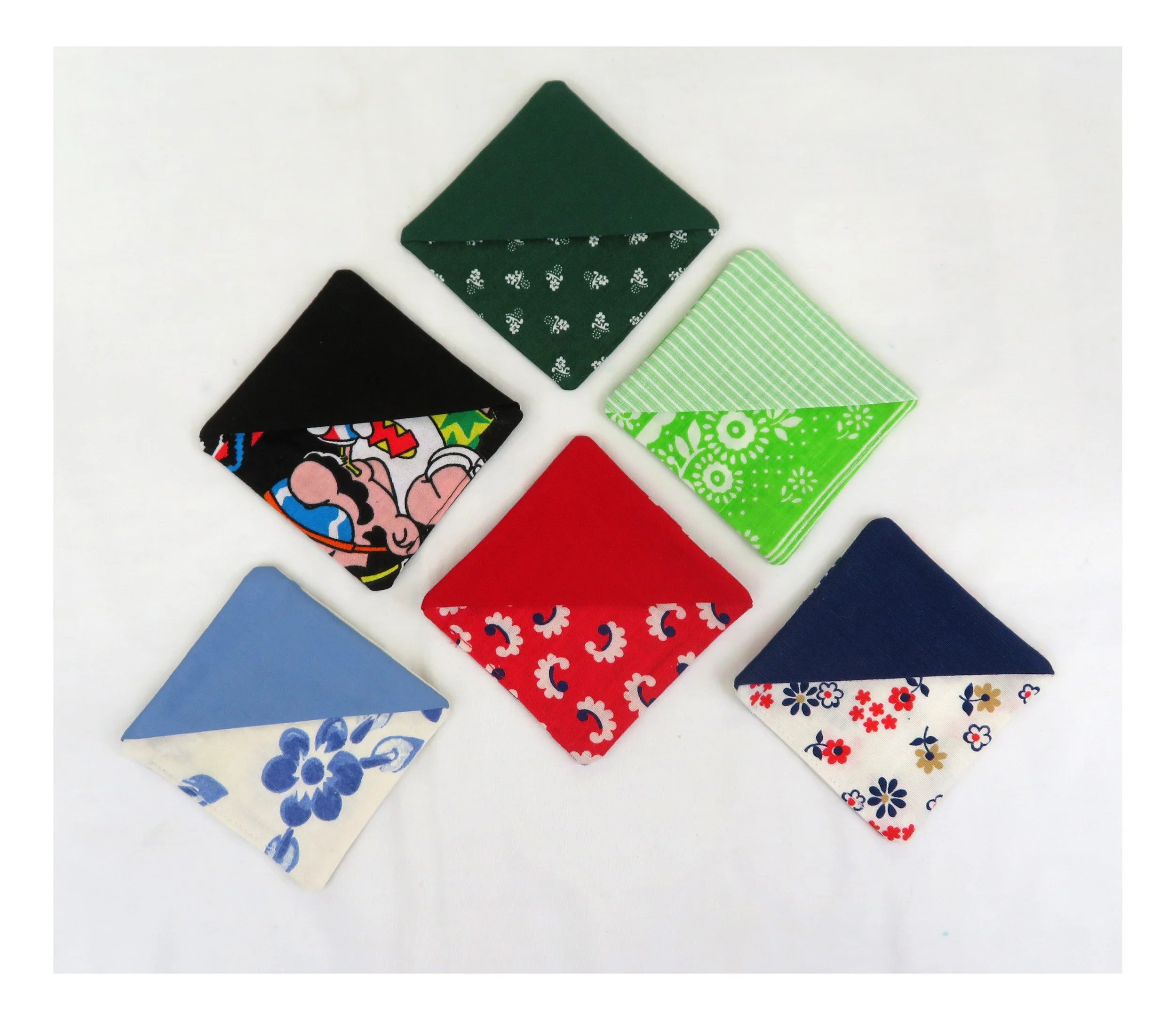 Upcycled Fabric Corner Bookmarks