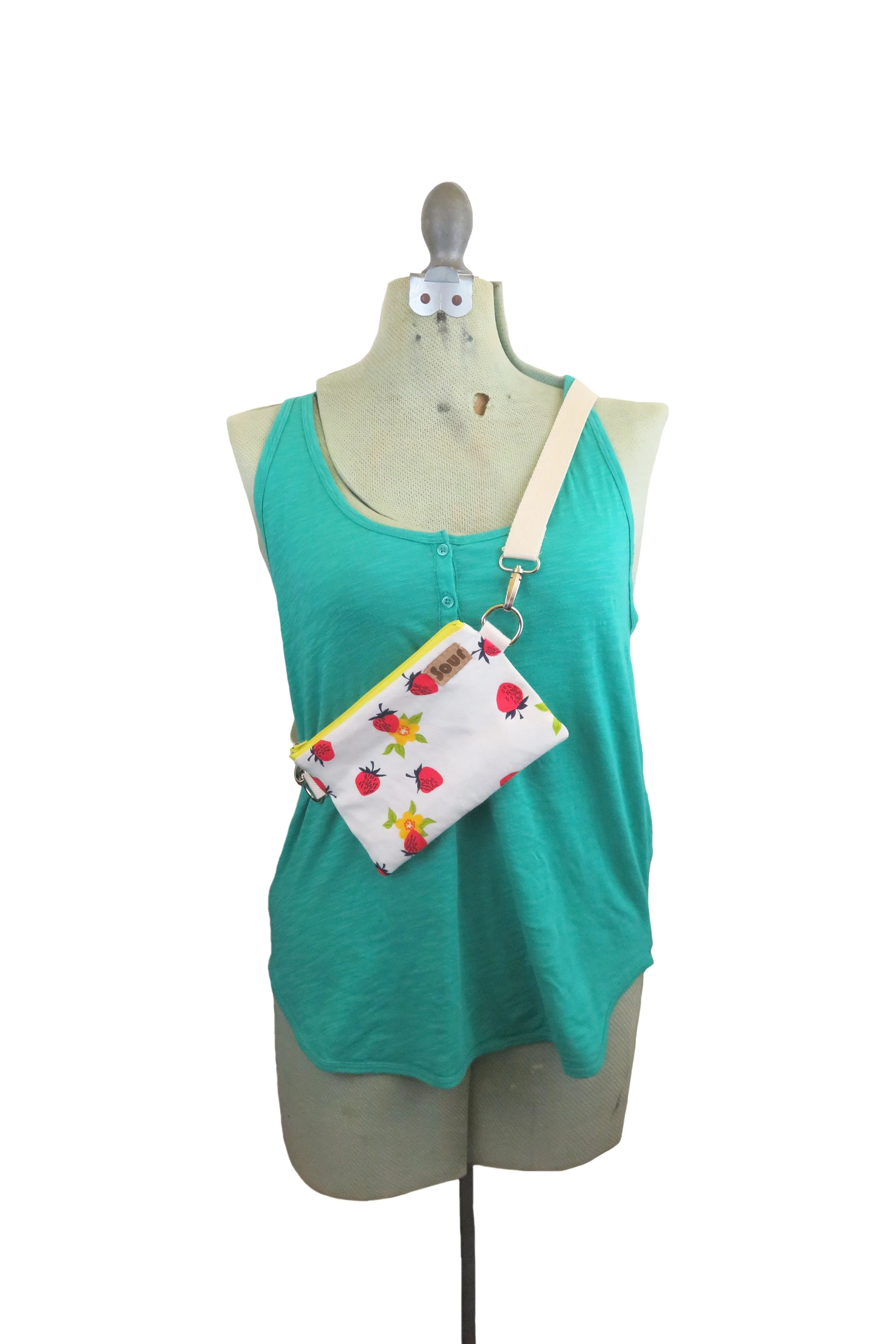 Bitter Sweet// Strawberry Print Square Belt Bag