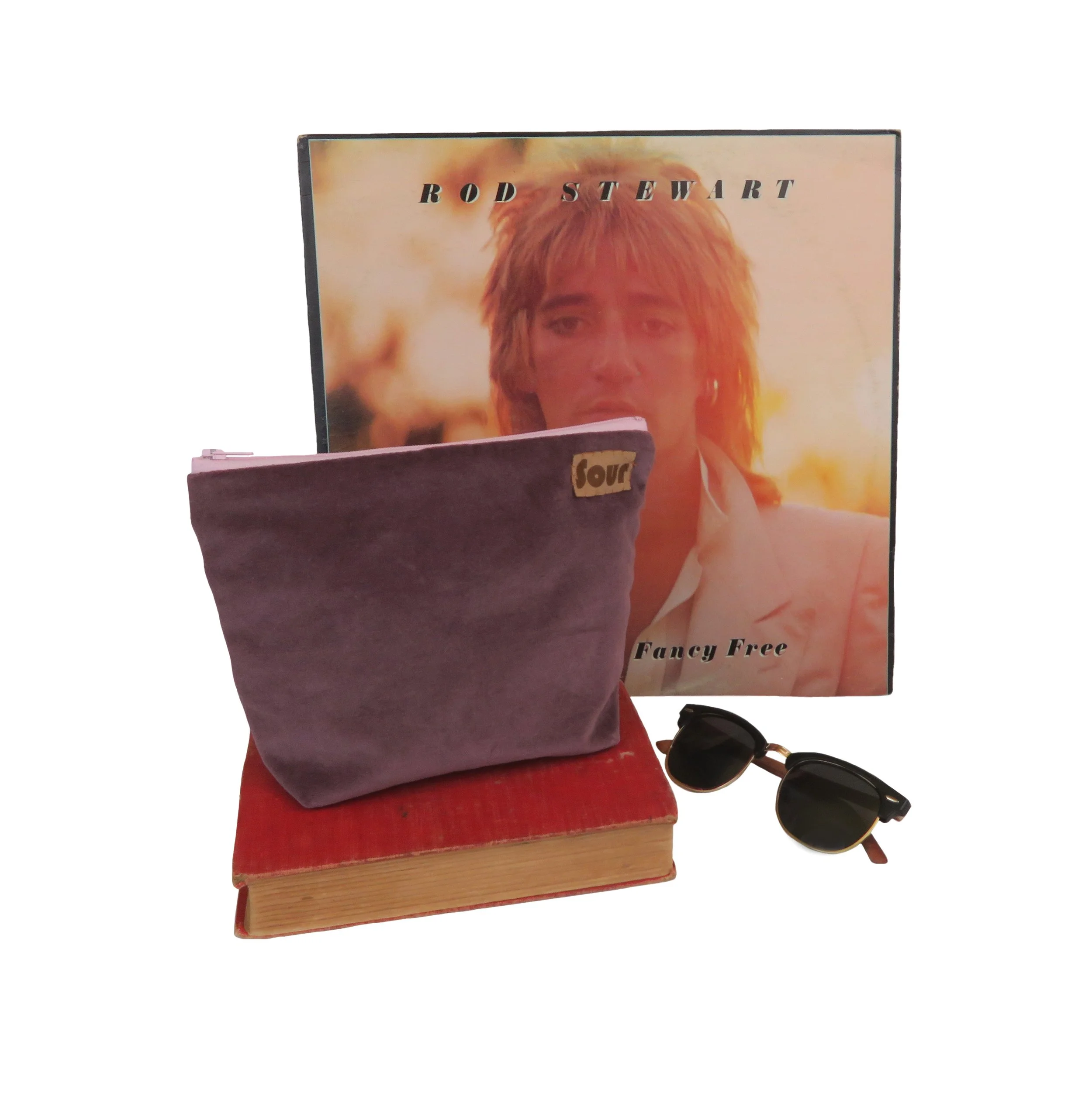 Throwing Shadows// Mauve Velvet Zipper Pouch