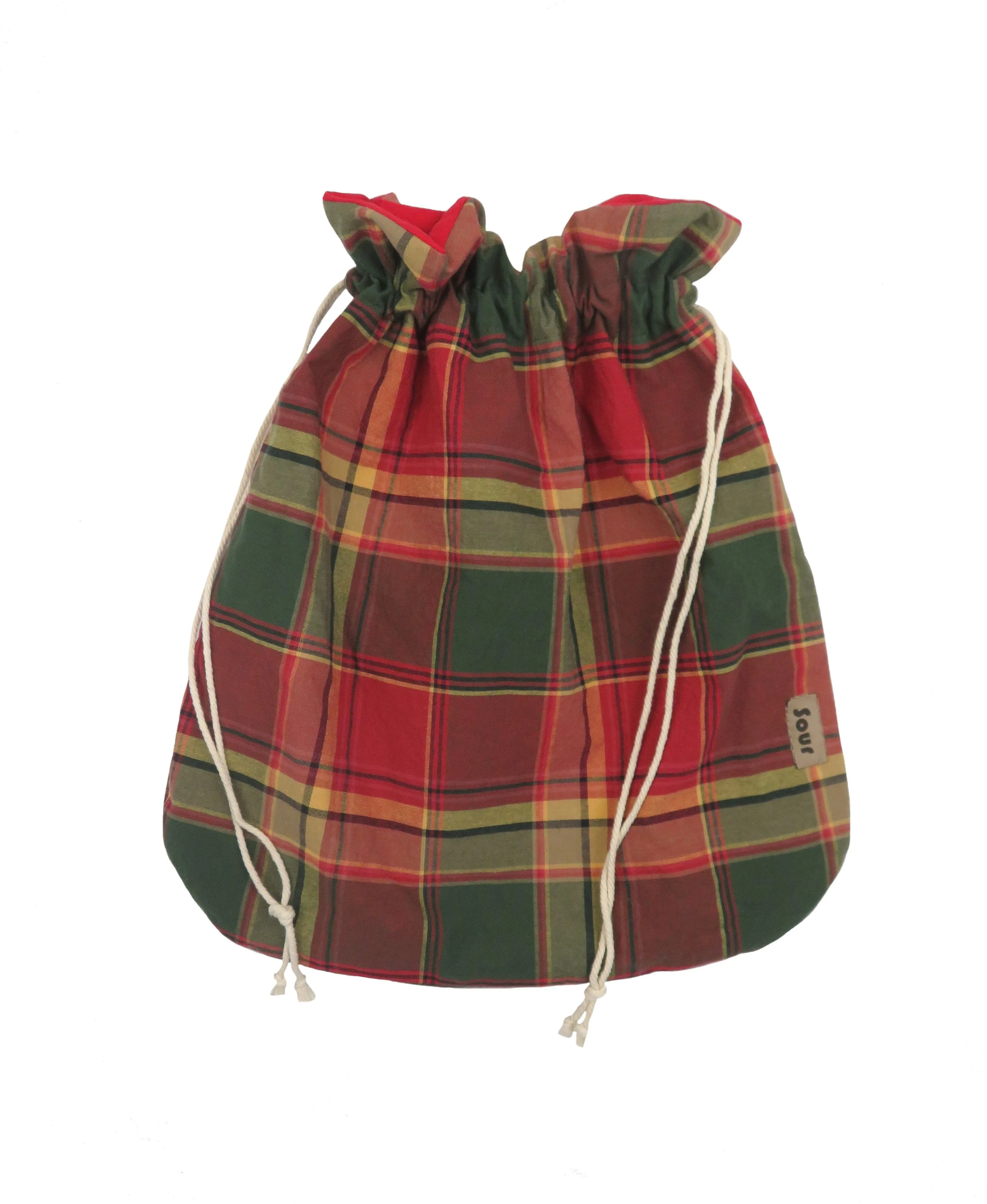 Everybody's All Right // Fall Plaid Drawstring Bag