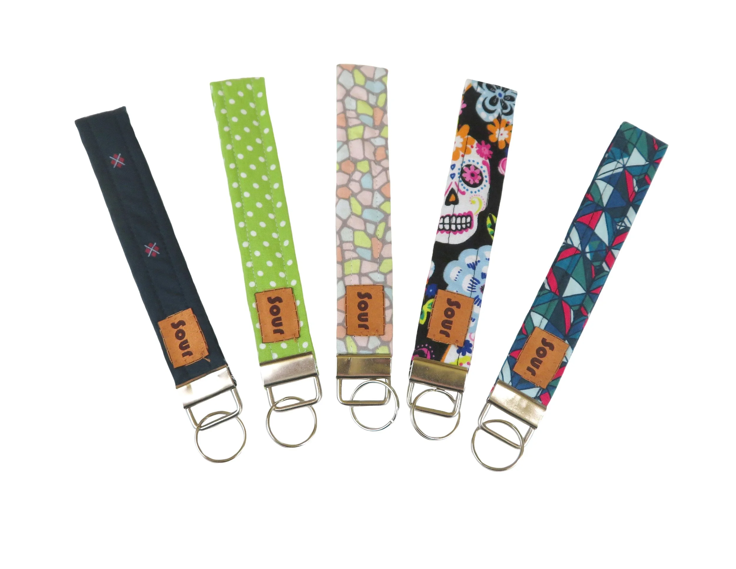 NOT SO FANCY// FABRIC COVERED KEYCHAIN/ FOBS