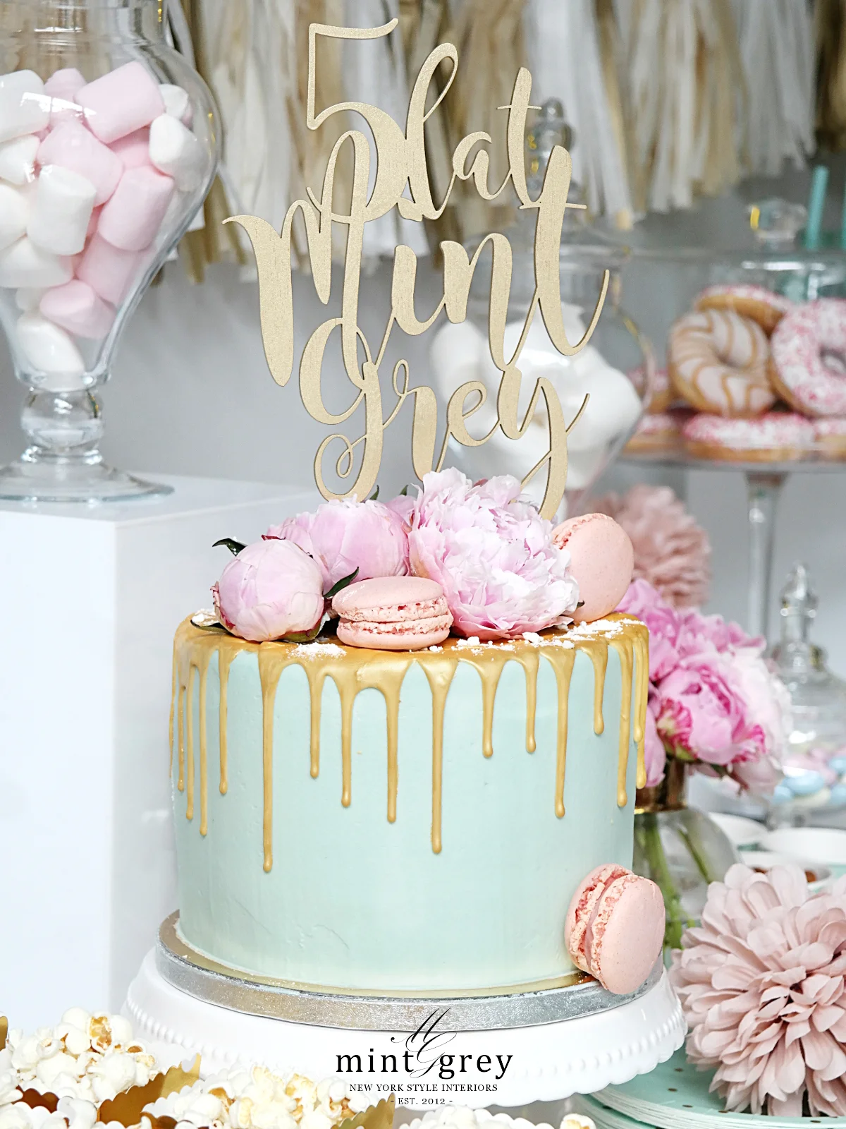 Mint & Gold Birthday Party