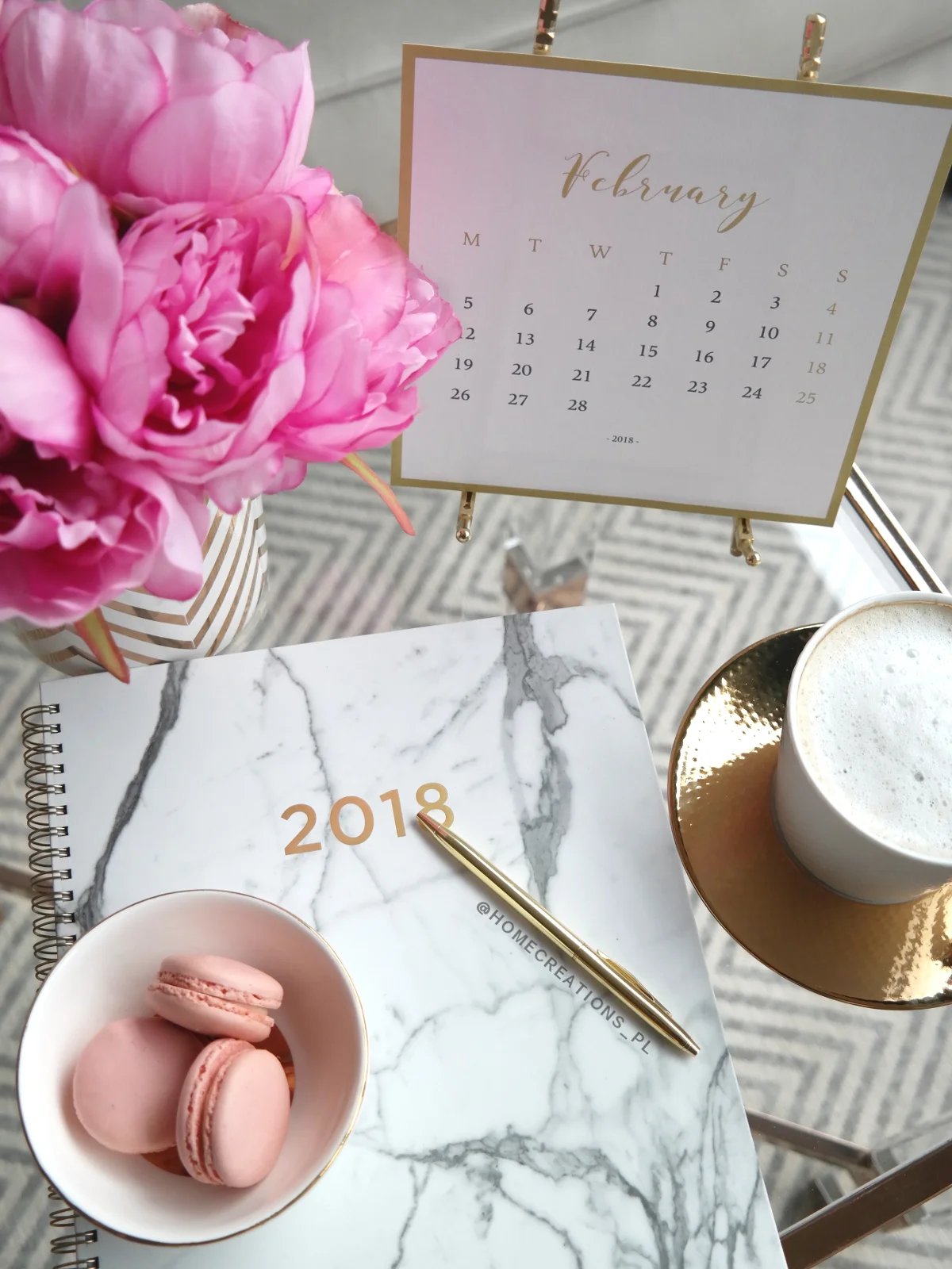 DIY | BIURKOWY KALENDARZ na Luty i Marzec