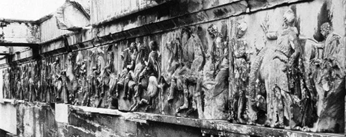 Entablature Frieze on the Parthenon, the Acropolis, Athens, Greece. 447-432 BC