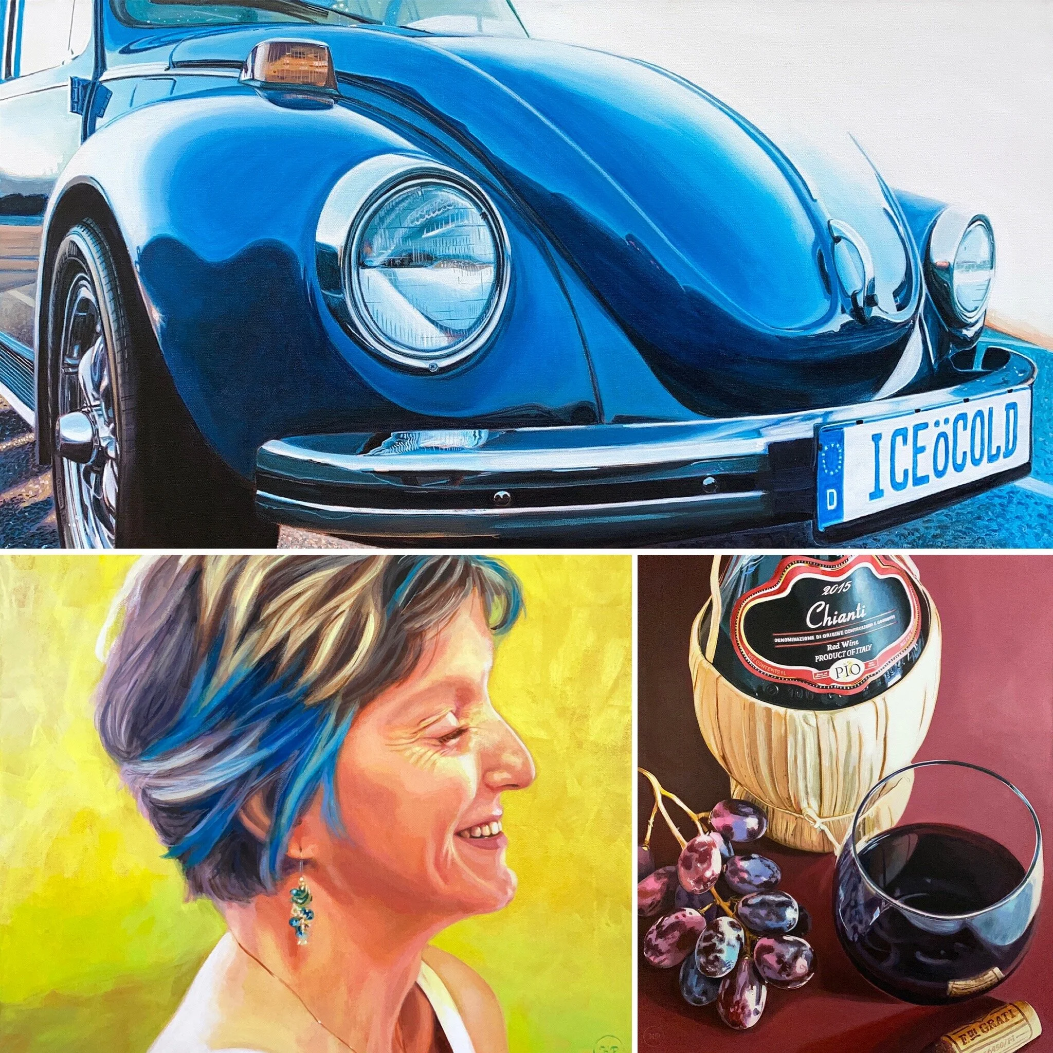 Elements and Personalities, Realistic Still Lifes and Portraits by Hermione Paints