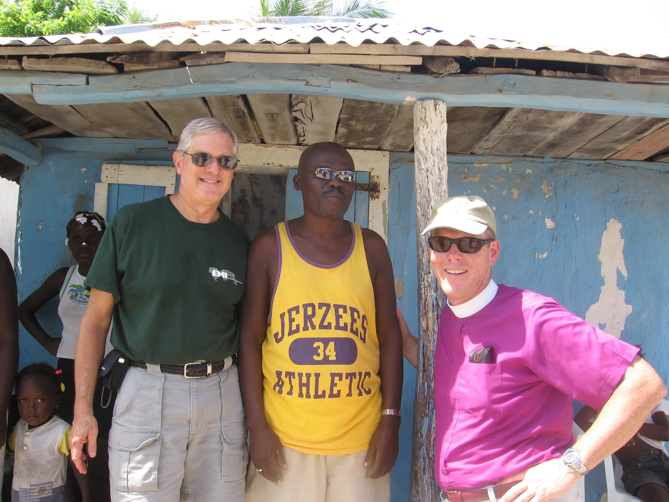 Dr. Ted Lewis, Jean Pierre (a translator, Petit Trou resident, and longtime friend of CHP), and Bishop Rob