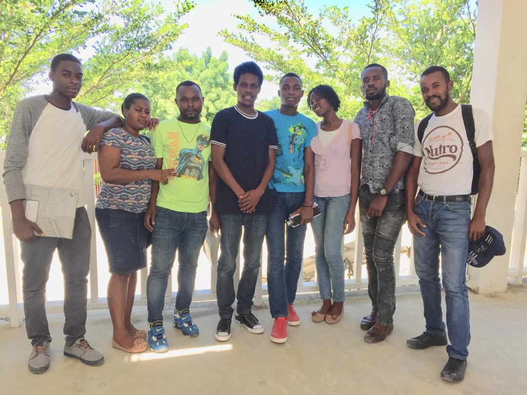 From left to right: Alexandre Eliezer, Vertil Soeuy, Jean Brice Jeff, Joseph Alvyns, Predvil Mikely, Charles Lovely, Jean Michel Mathurin, and Bissereth Emmanuel