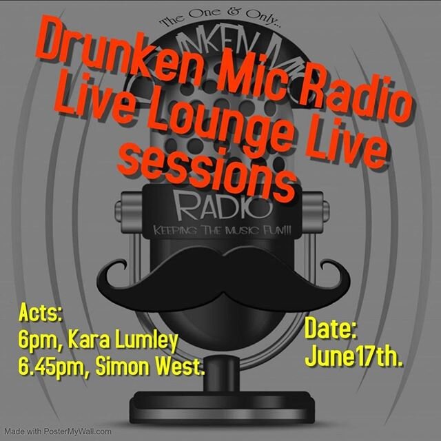 🌵I will be playing another Drunken Mic Radio set at 6:45 this evening following on from the amazing @karalumley4 at 6pm. Looks like there is going to be a thunderstorm 🌩⚡️tonight so lock yourselves in and listen to a great evening of music, I might
