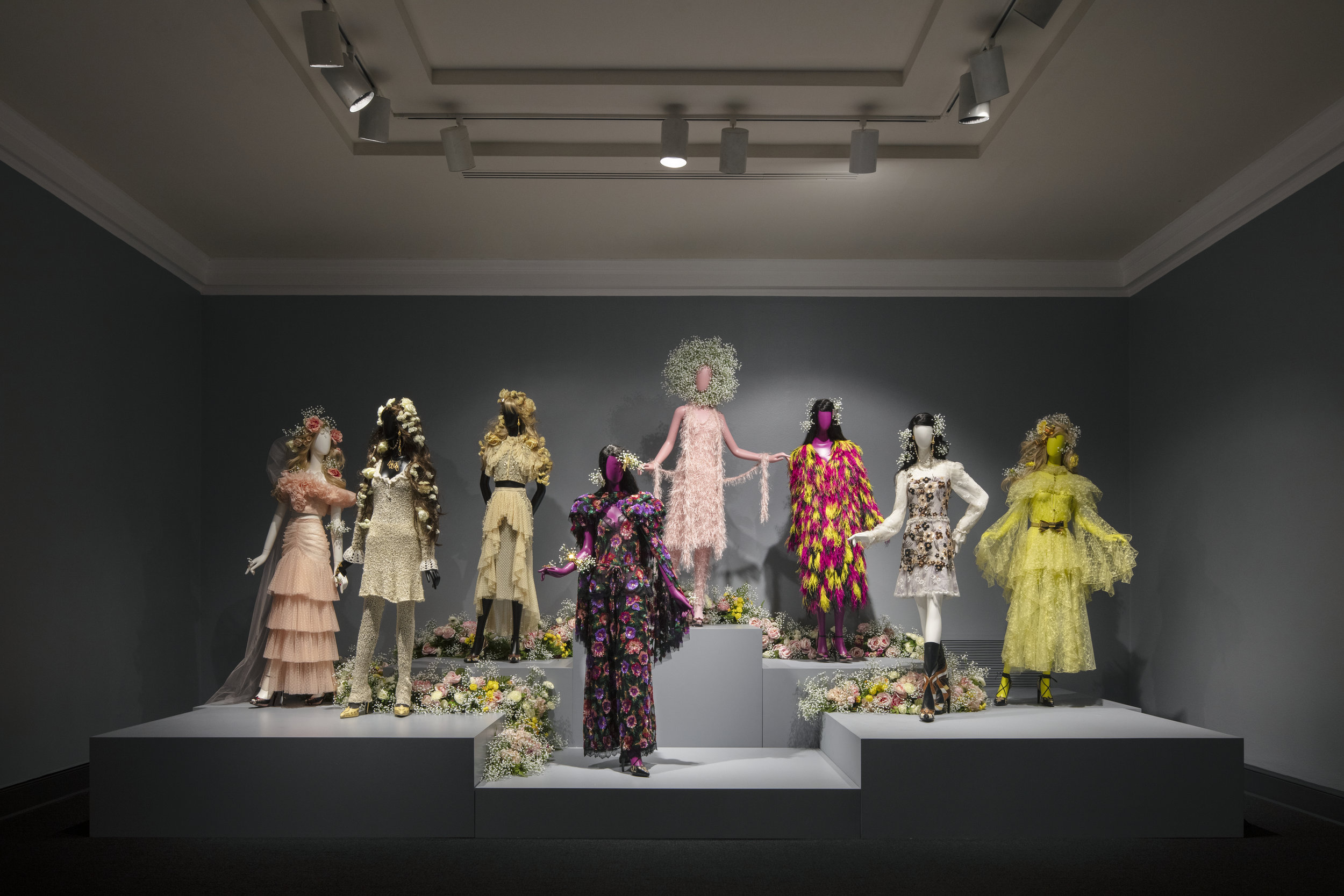 Dresses mounted for the exhibition, 'Rodarte,' NMWA 2018
