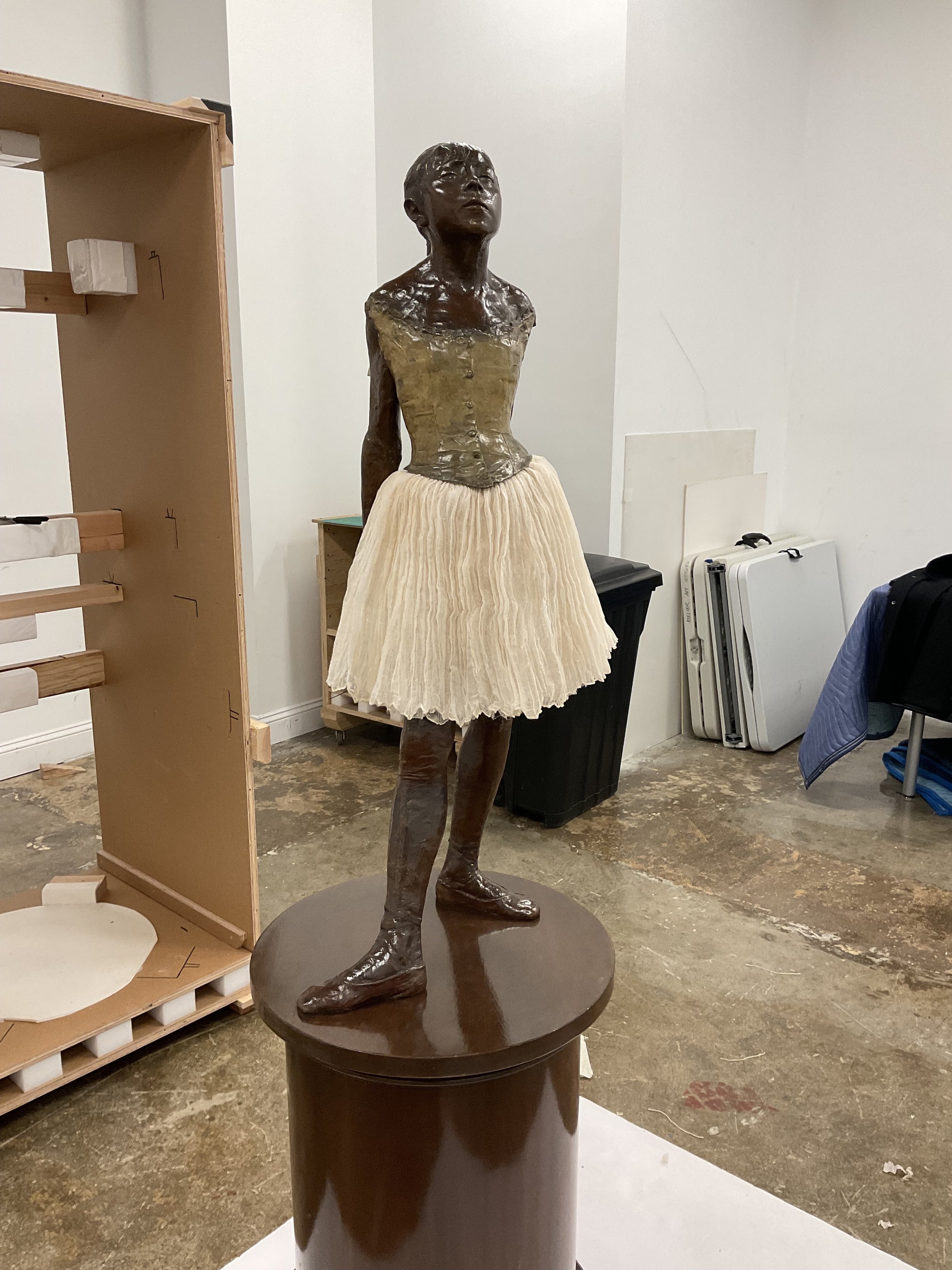  Custom dyed and fabricated cotton tarlatan tutu for Dancer sculpture by Edgar Degas 