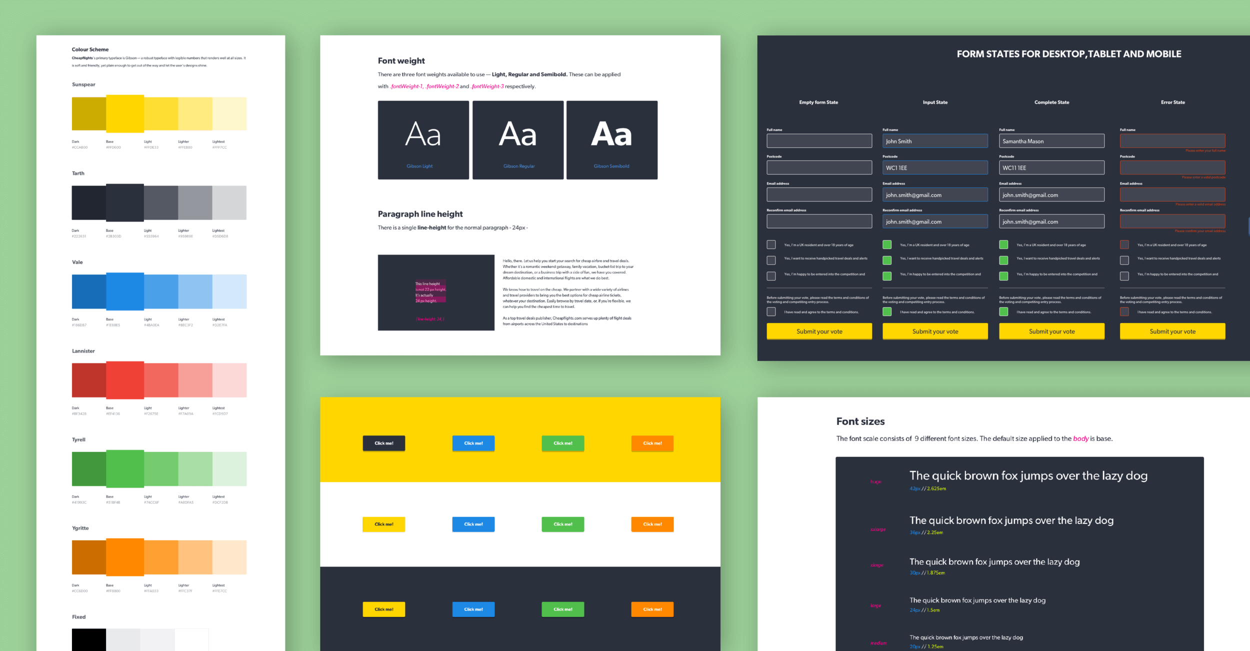 Visual Design System - Forms were tested for the campaign and new colour themes requested which were added to the component library