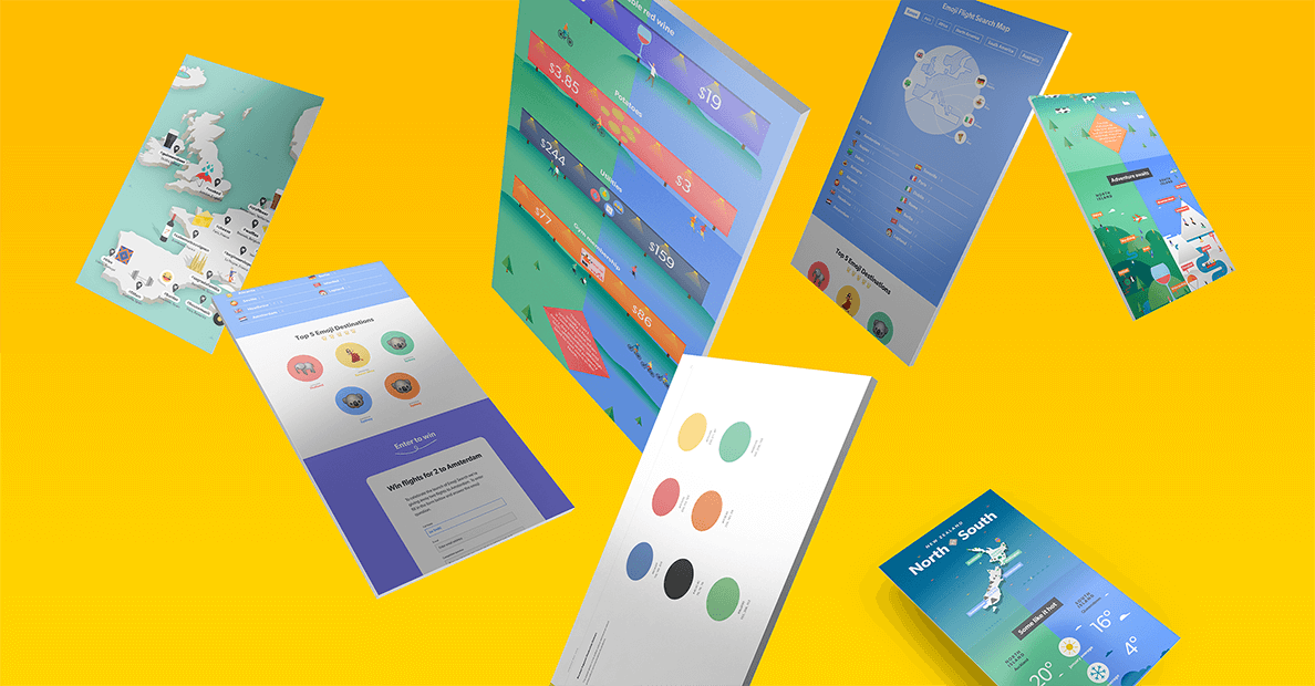 Application of secondary colour palette across product and campaign 