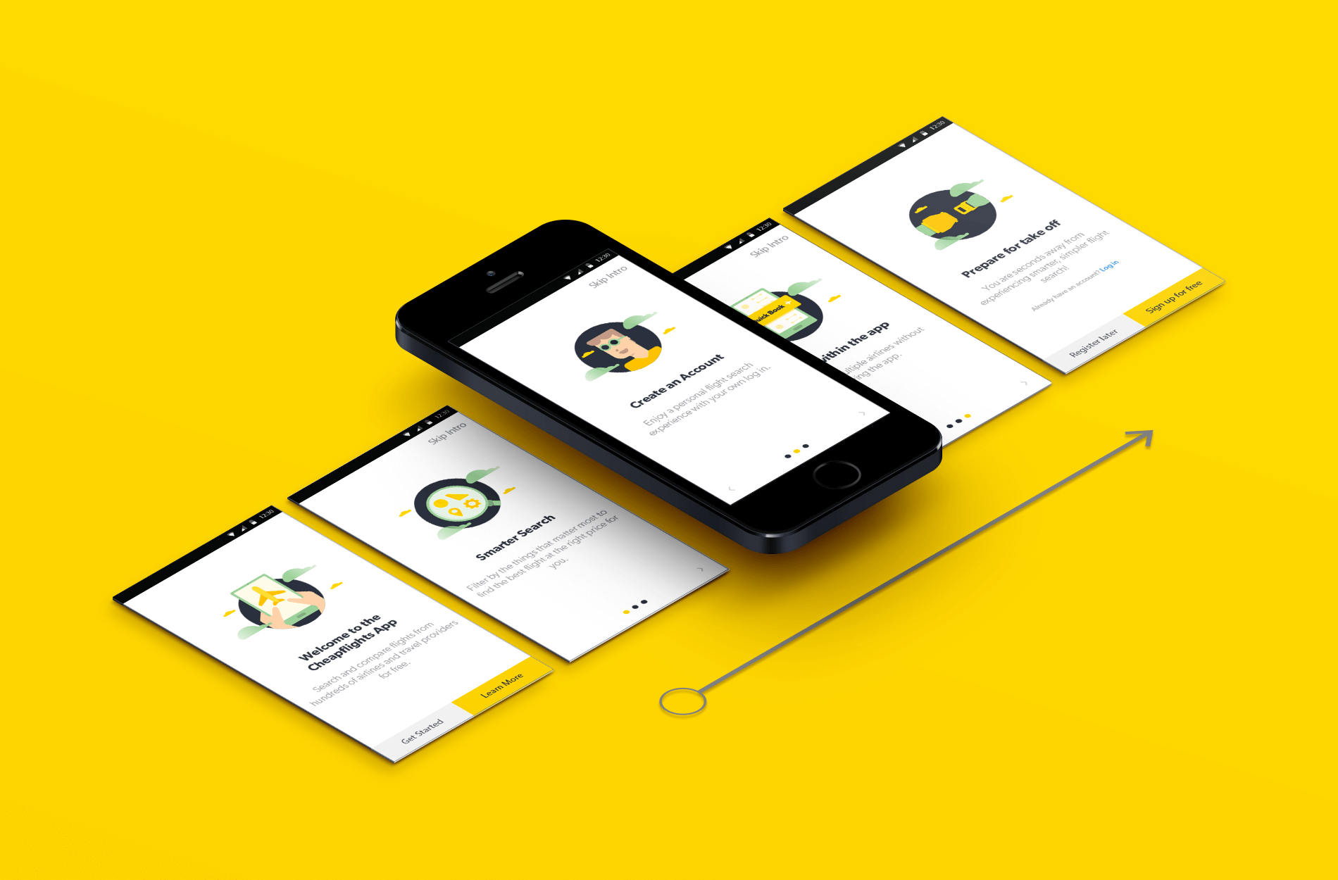 Application of new illustration on the app as part of the rebrand