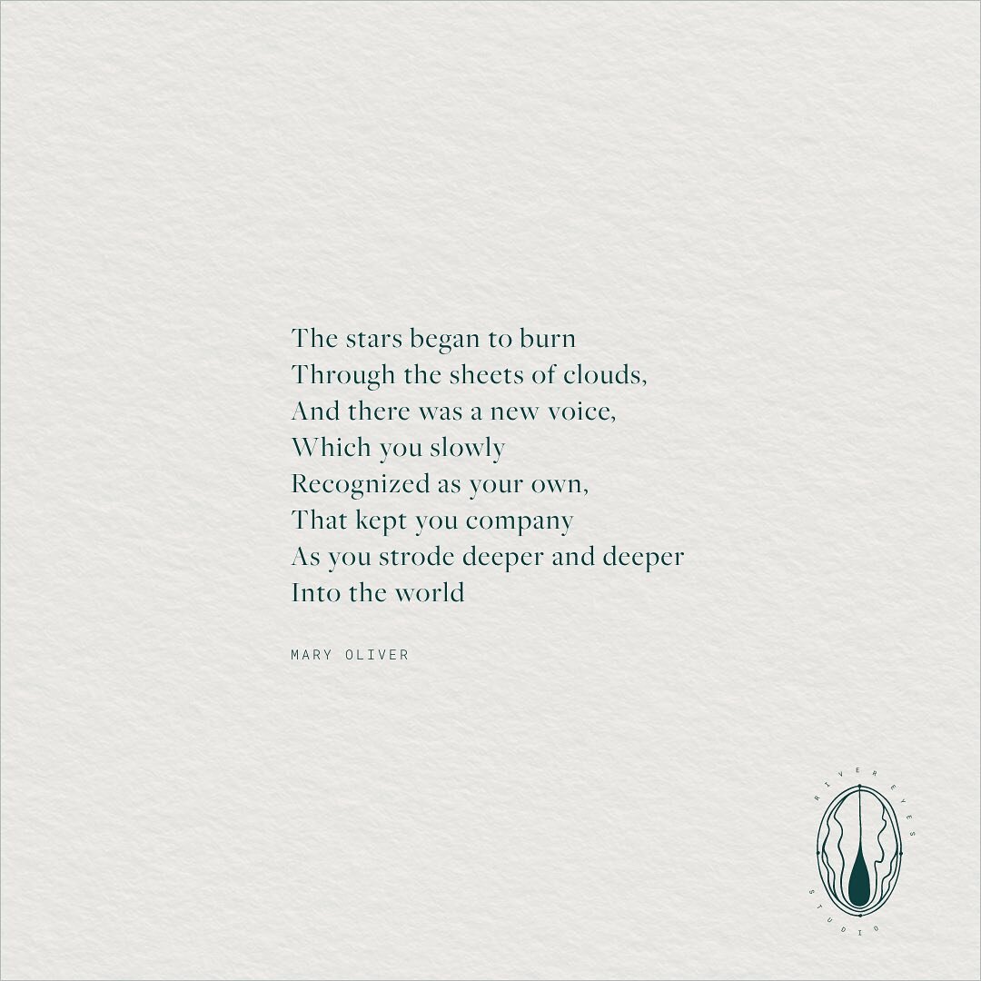 Poetry is one of my constant inspirations and I honor Mary Oliver as one of my creative ancestors. She knew how to observe and dive deep yet still stay light. Brands and websites built by first diving deep to bring out your own voice *do* guide you d