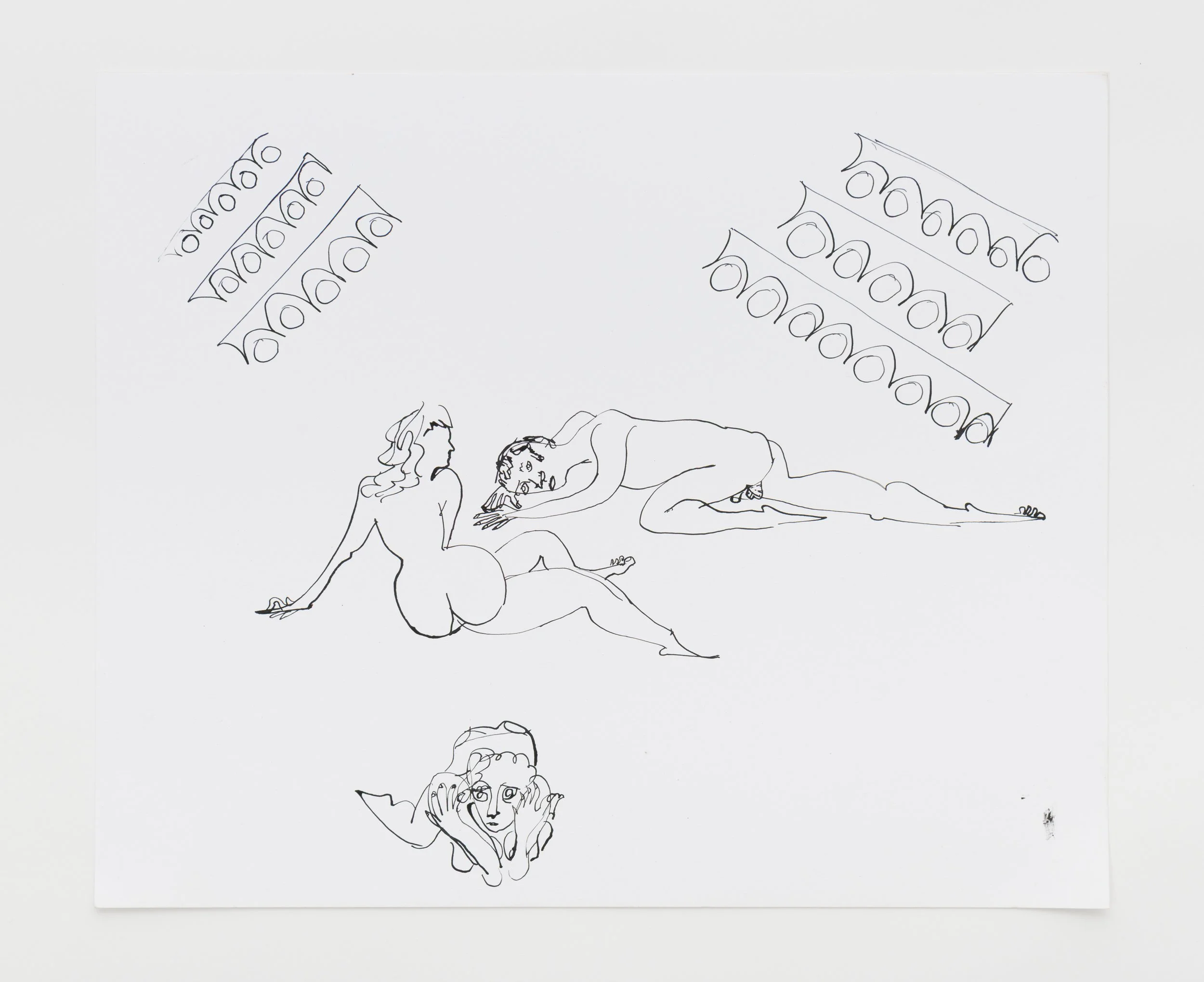 Untitled No. 2, ink on paper, 16" x 20", 2025