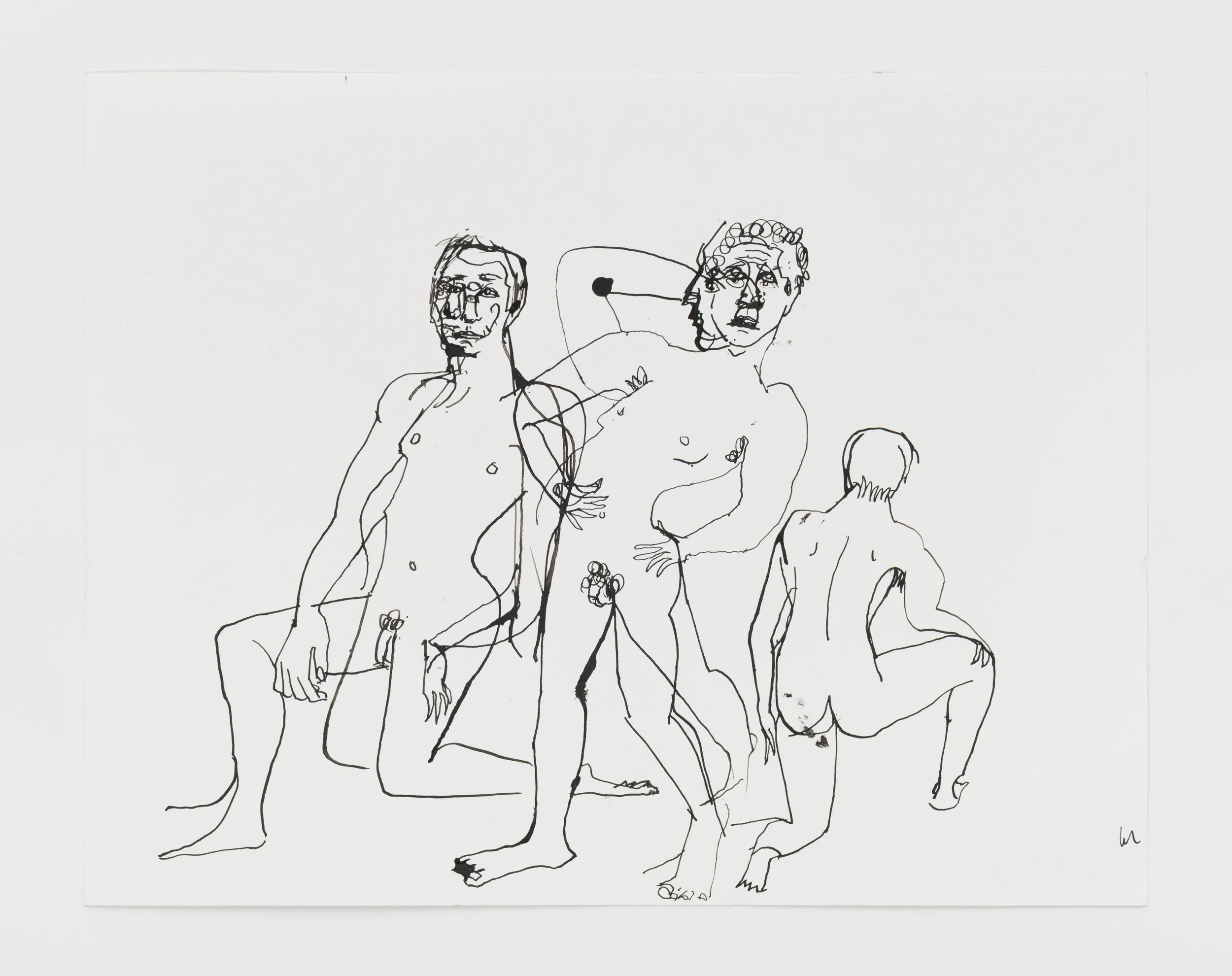 Untitled No. 4, ink on paper, 16" x 20", 2025