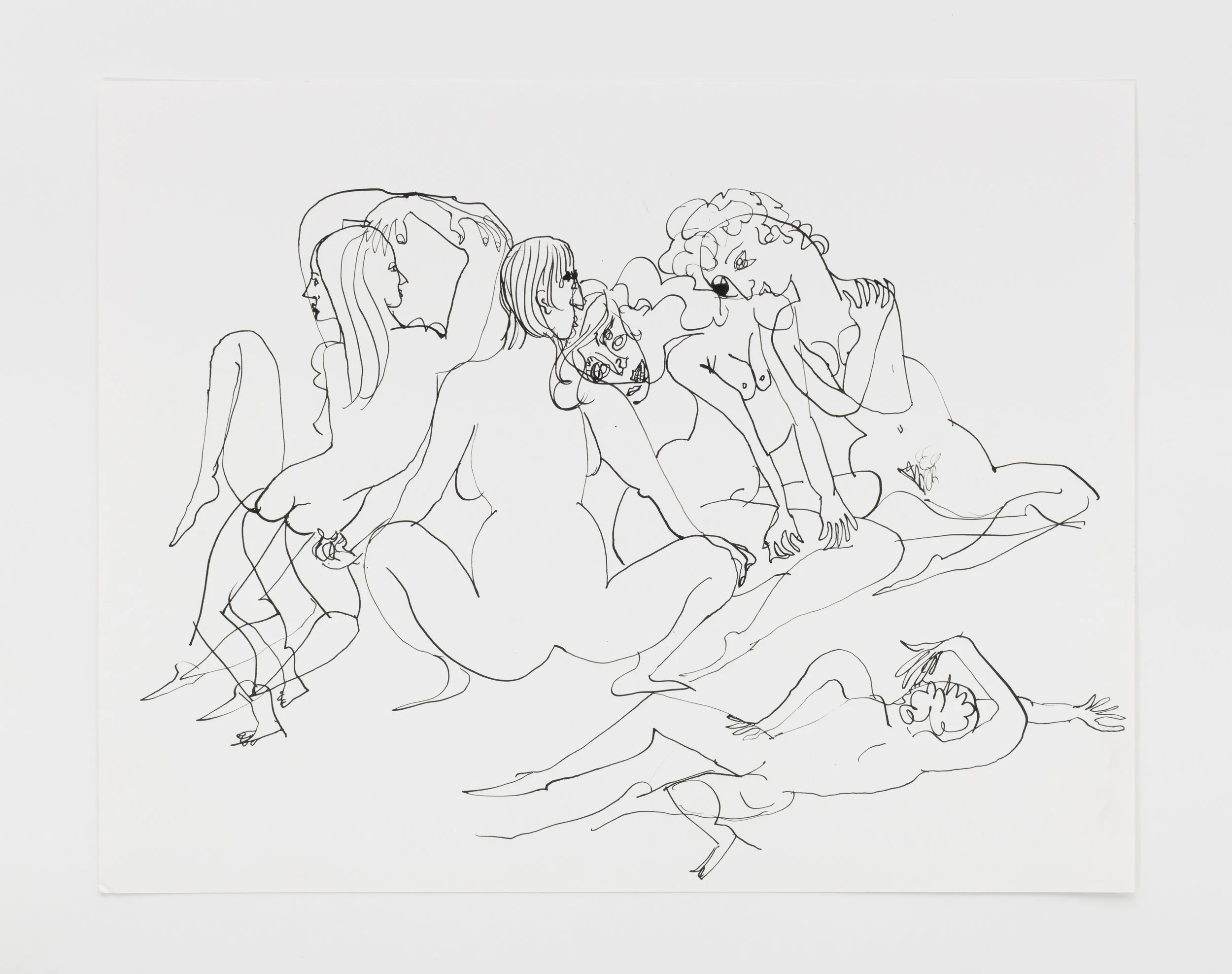 Untitled No. 5, ink on paper, 16" x 20", 2025