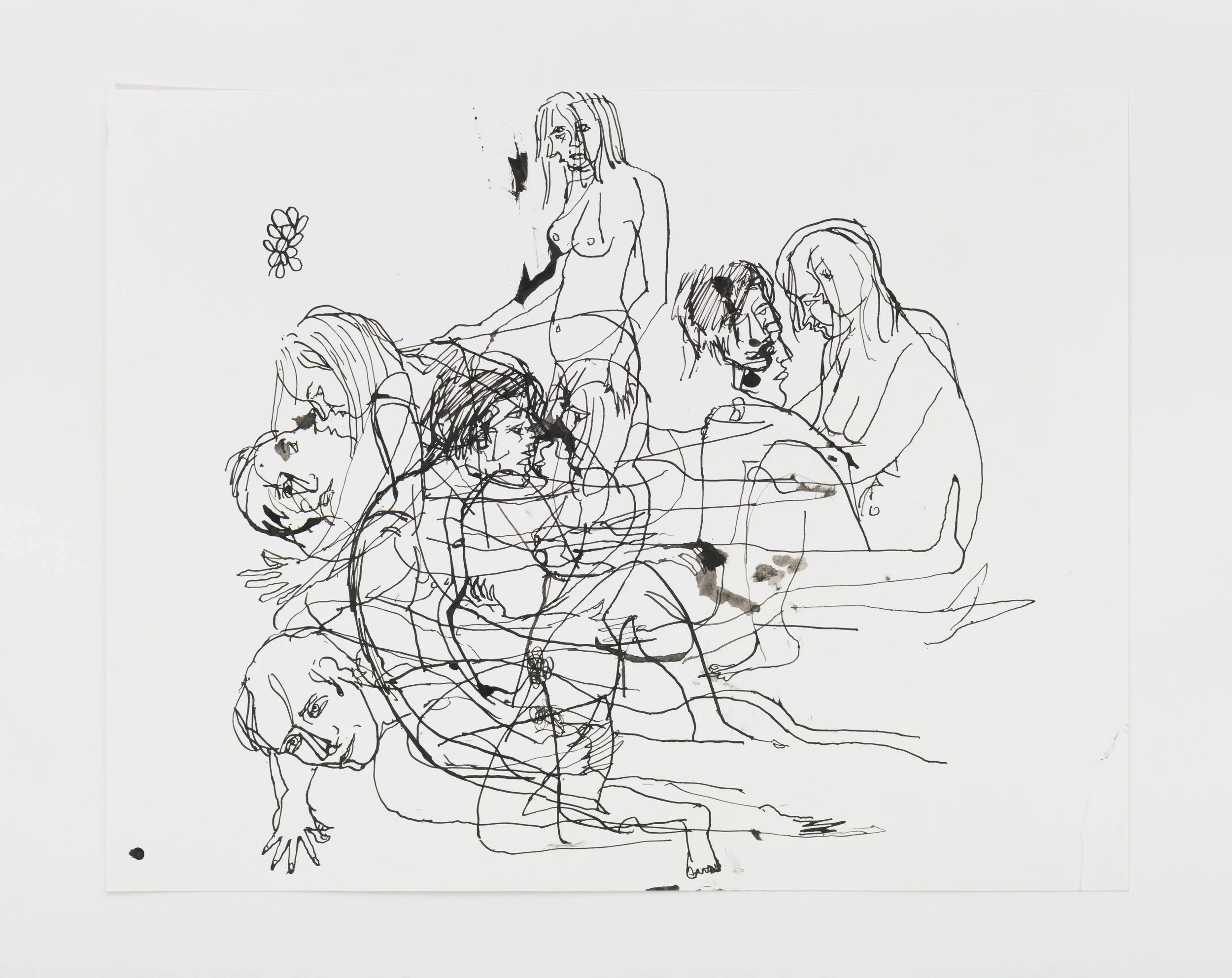 Untitled No. 6, ink on paper, 16" x 20", 2025