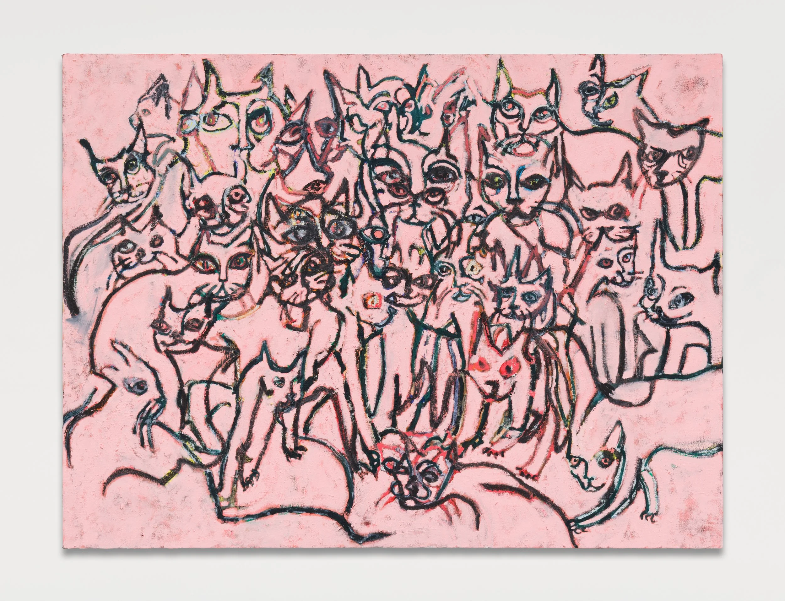 Cat Lady, oil on canvas, 30" x 40", 2025