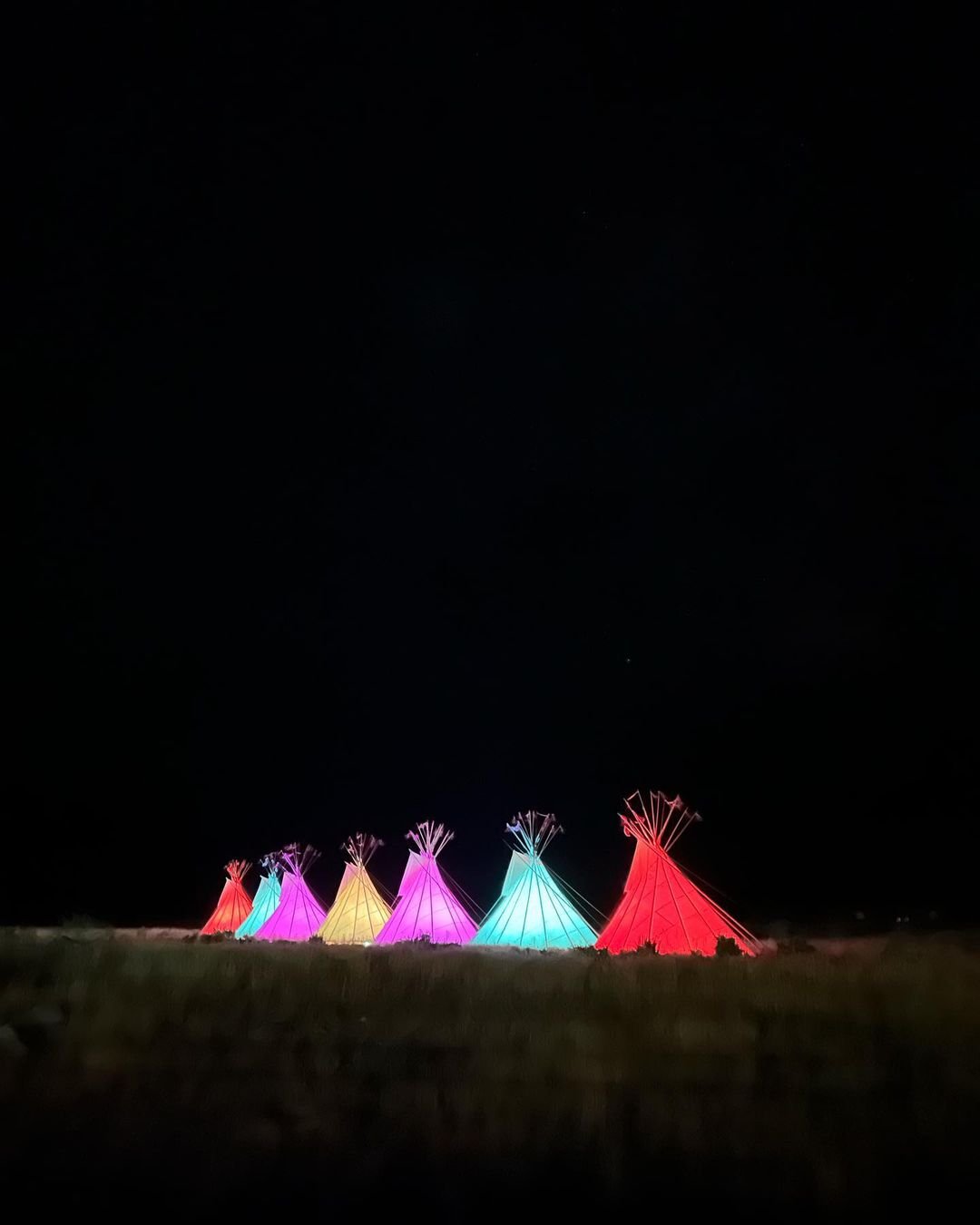 Lighted Teepees: Resiliency of the People