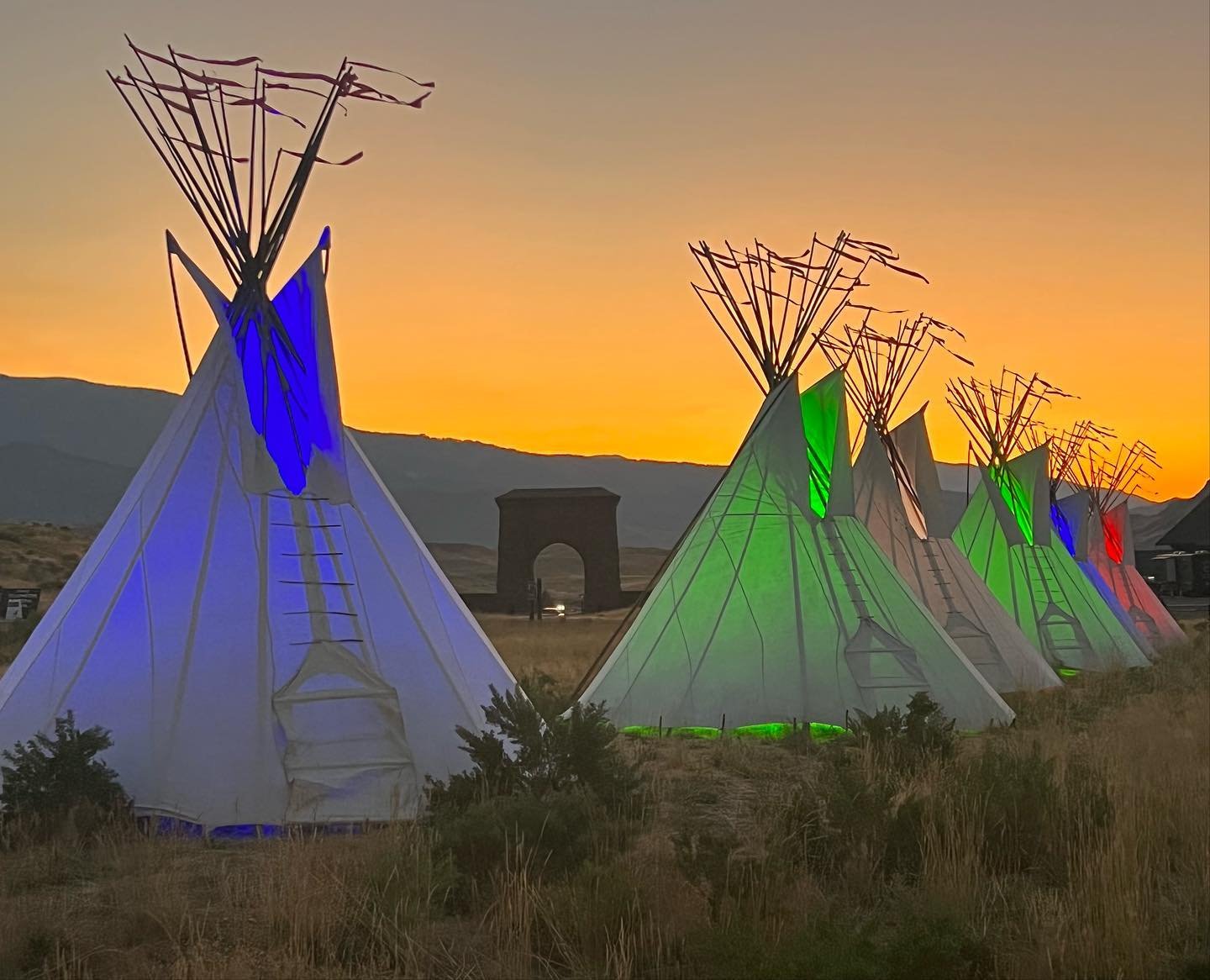 Lighted Teepees: Resiliency of the People