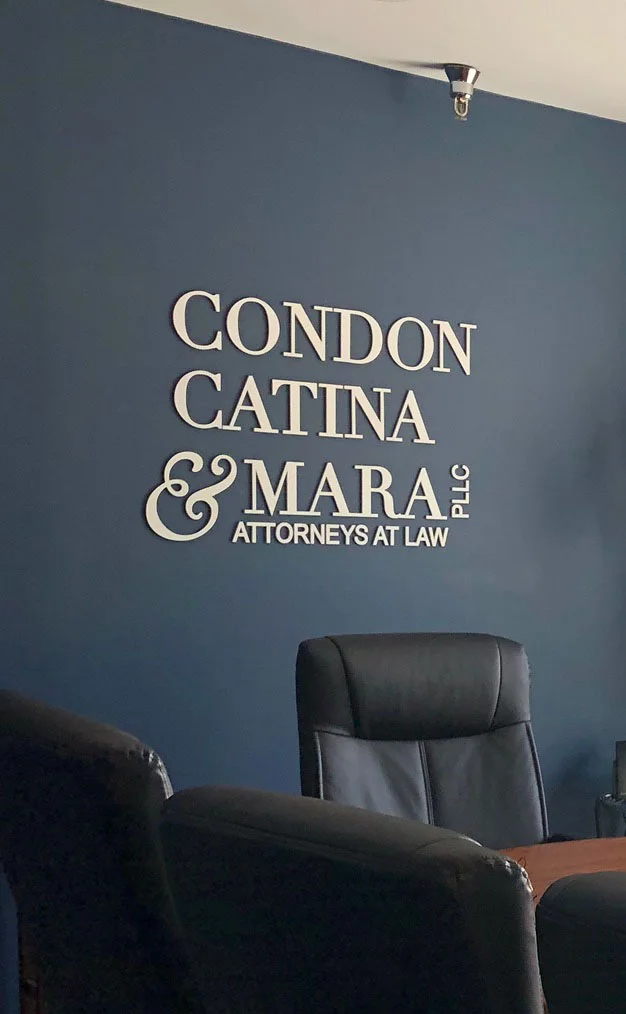 Wall letters laser cut for an attorney's office.