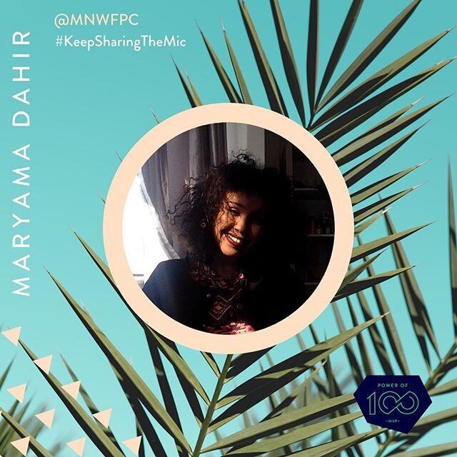 Sunday (J U N E  1 4) we pass the mic to  Maryama Dahir of @mnwfpc 🎤

Maryama creates digital experiences at Women For Political Change ( @mnwfpc ), a multiracial organization holistically investing in the leadership and political power of young wom