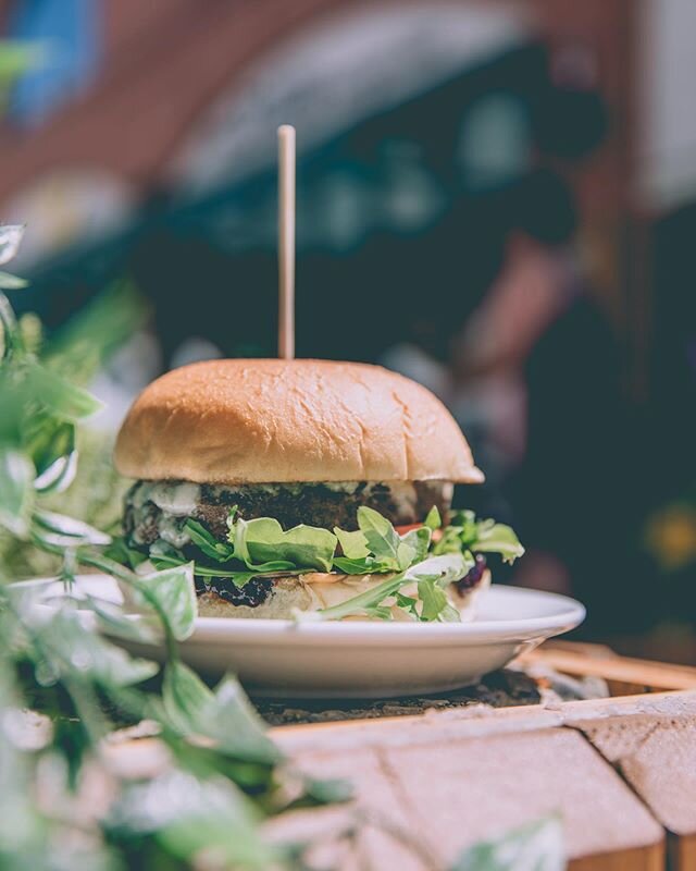 Come and try Chef Eric&rsquo;s new burger! 6oz bison patty, blue cheese, blueberry chutney, arugula + mayo. We have a limited number of these so get down here before they&rsquo;re all gone! 🤤🚨