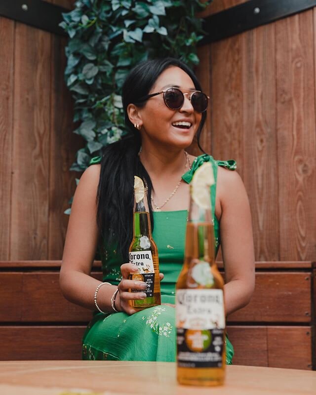 DO YOU WANT TO BE THIS HAPPY? Then come on down to @elpatio and @magpieandstumpbanff for a $5 @corona, they&rsquo;re $5 all the time and they&rsquo;re delicious, all the time. $5. Good evening!!!