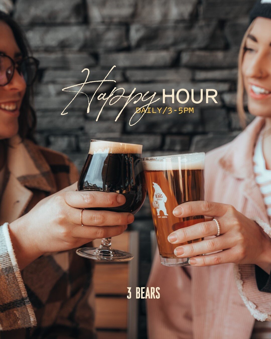 In case you didn't get the memo - Happy Hour is EVERY DAY, 3-5pm. And YES we have SNACKS! 🧸🍺