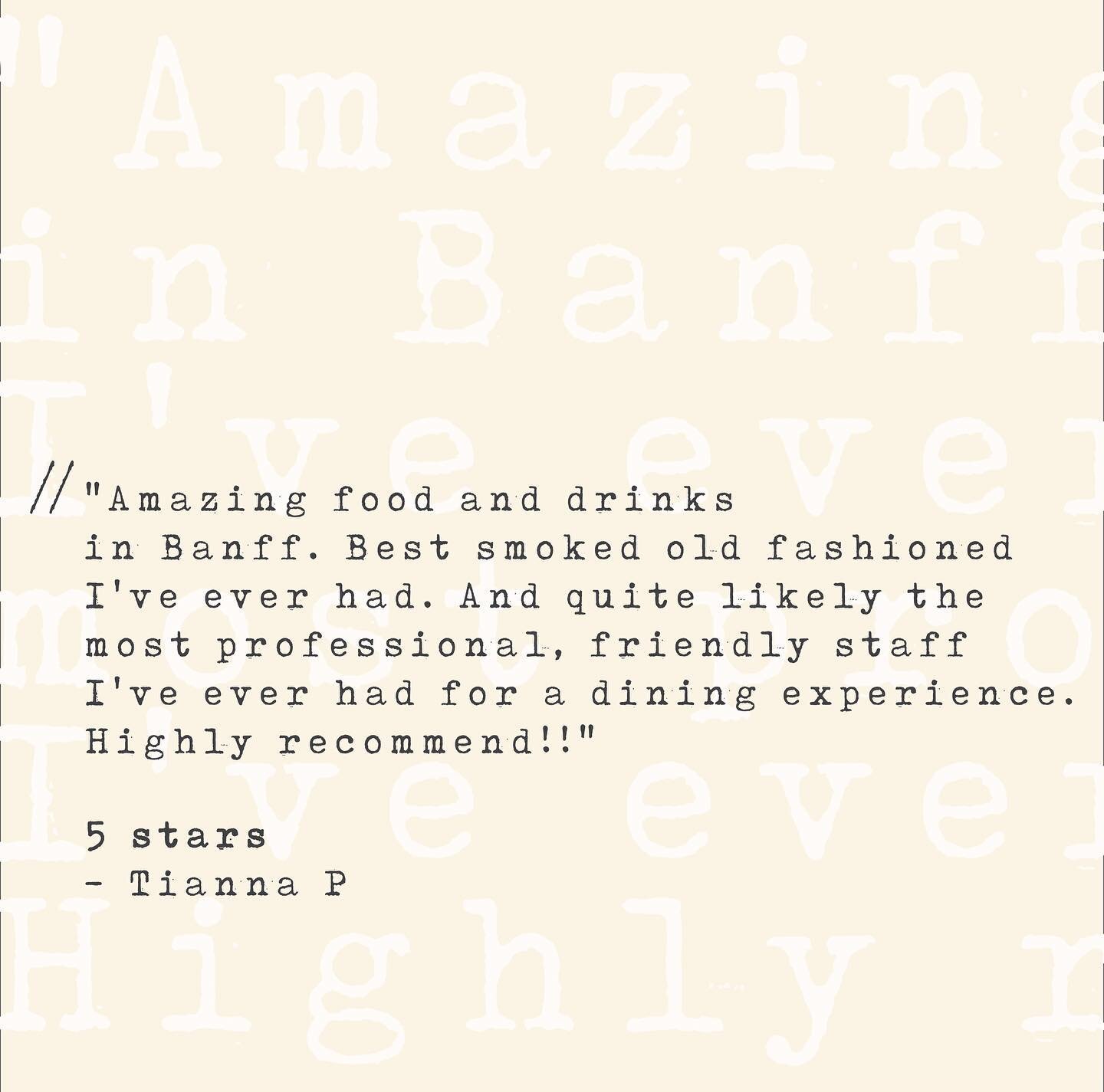 We love hearing from our guests - thank you for taking the time to share your dining experience with us! 💛