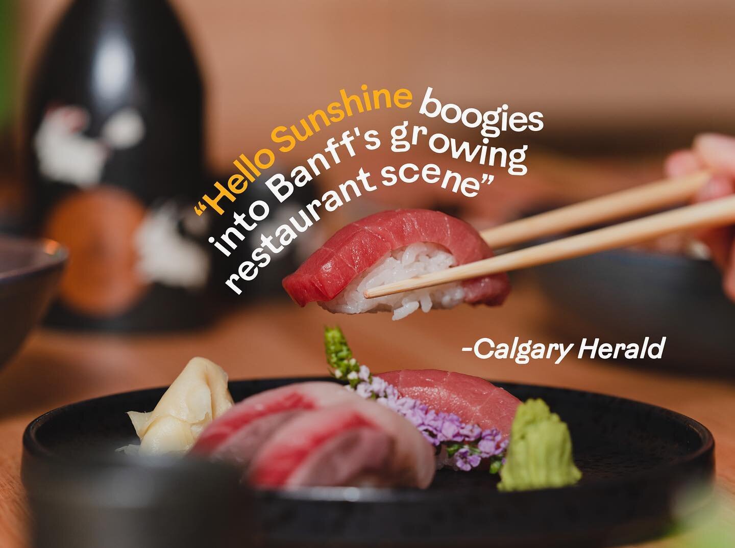 Thank you to @elizabooth and the @calgaryherald for such a wonderful review of our new space and menu! 🌞 Come and experience our hybrid izakaya menu, Japanese inspired cocktails, and groovy karaoke rooms for yourself! 🍣🎤

Hit the link in bio to re