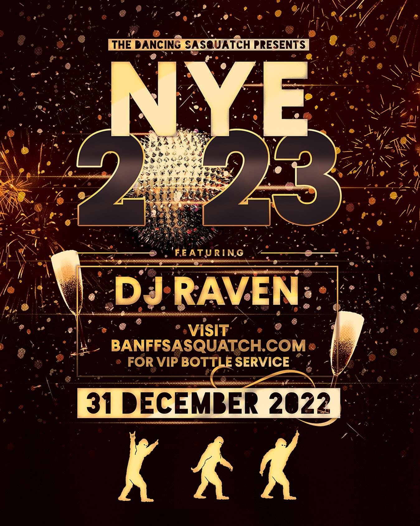 NYE tickets are now available- don&rsquo;t miss the biggest party of the year! DJ @ravenmangune in the house&hellip; and a rumoured appearance from the &lsquo;Squatch himself! Party like an animal! Get your tickets at the link in bio