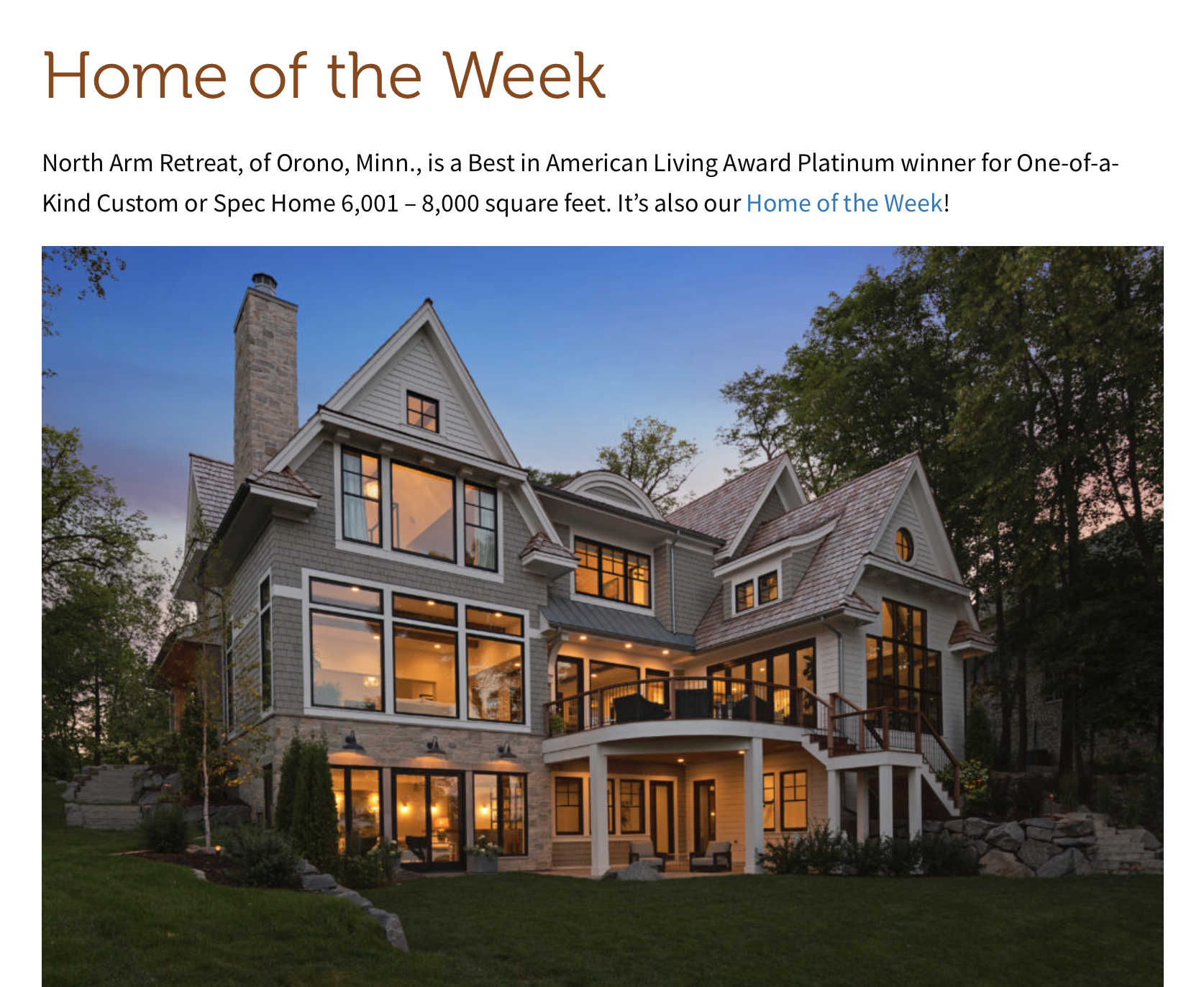 Home of the Week 2017