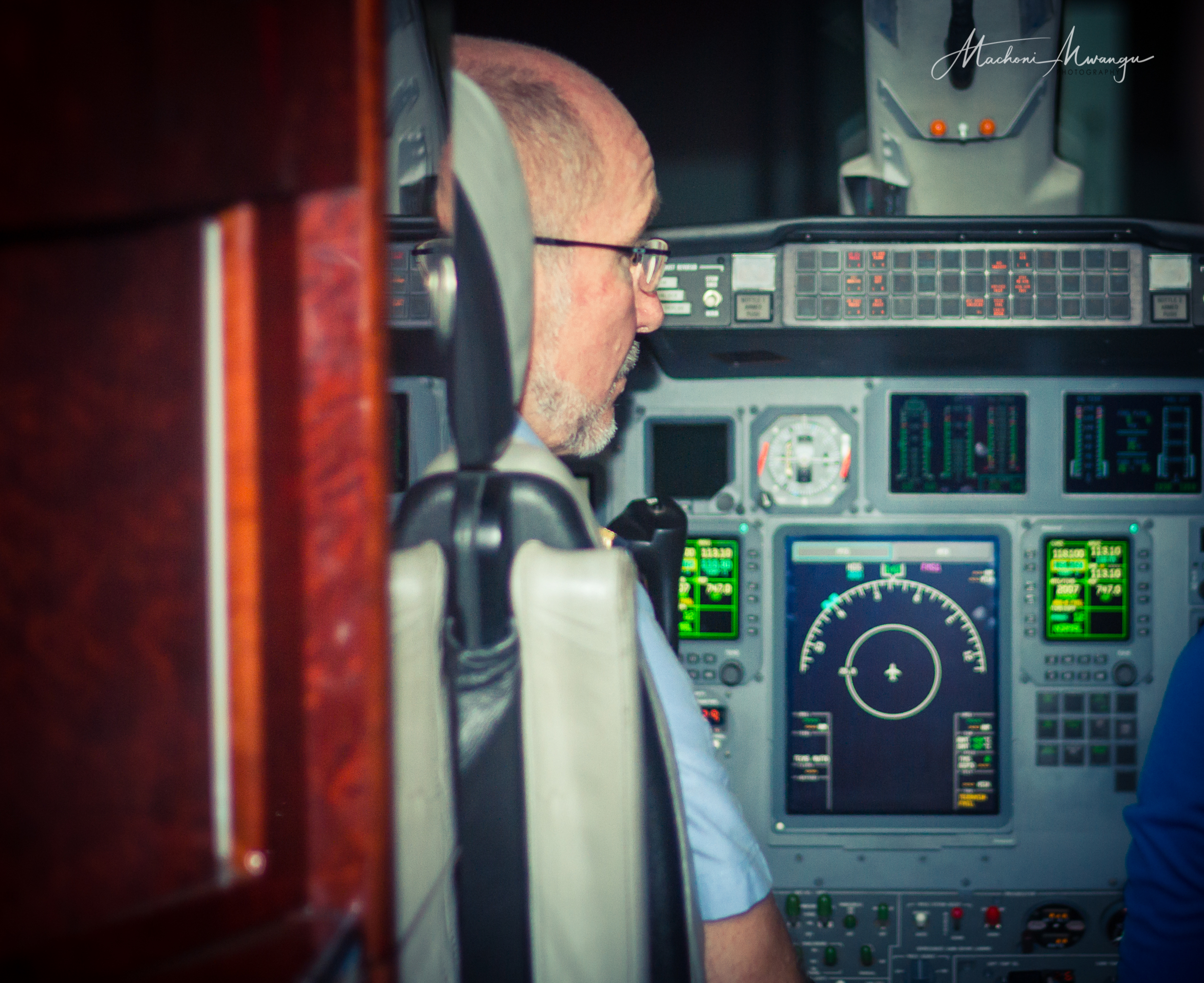 The cockpit of the new Jet Air Ambulance