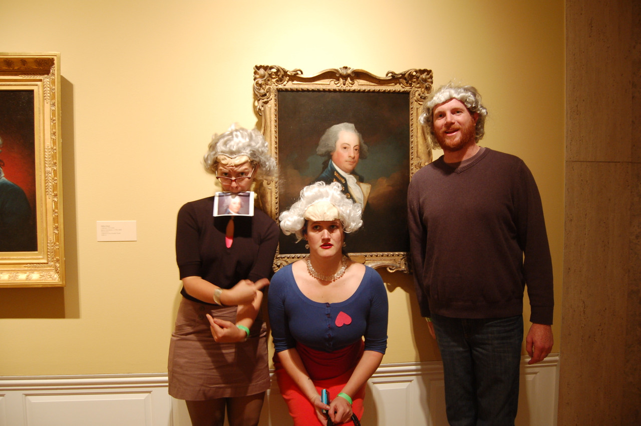  One of Us. Or, for a temporary relationship, guests could wear a wig of their favorite painting subject. See all of the photos   here   