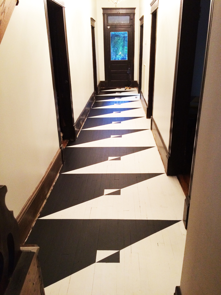 Geometric Painted Floor (in progress)